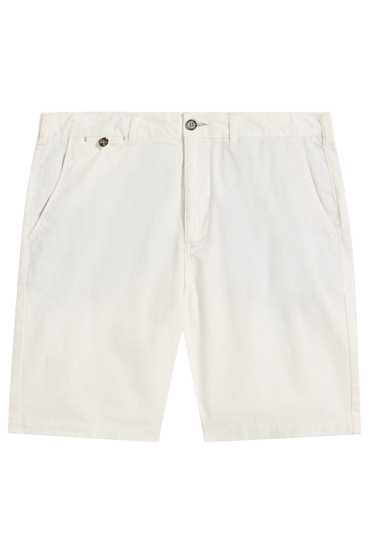 SUTTON ORGANIC CHINO SHORT BRILLIANT WHITE 3