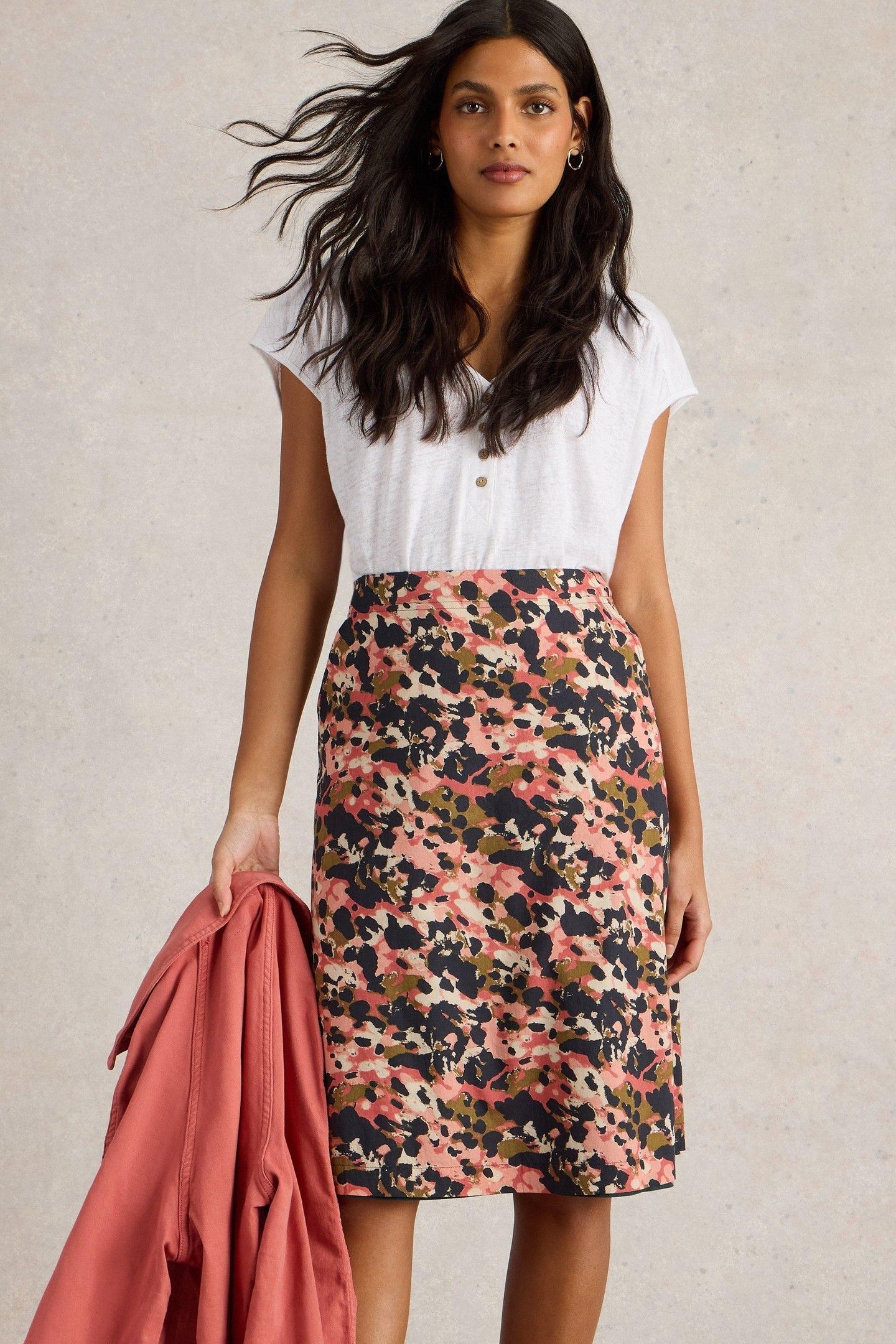 NELL REVERSIBLE SKIRT GREEN MULTI 1