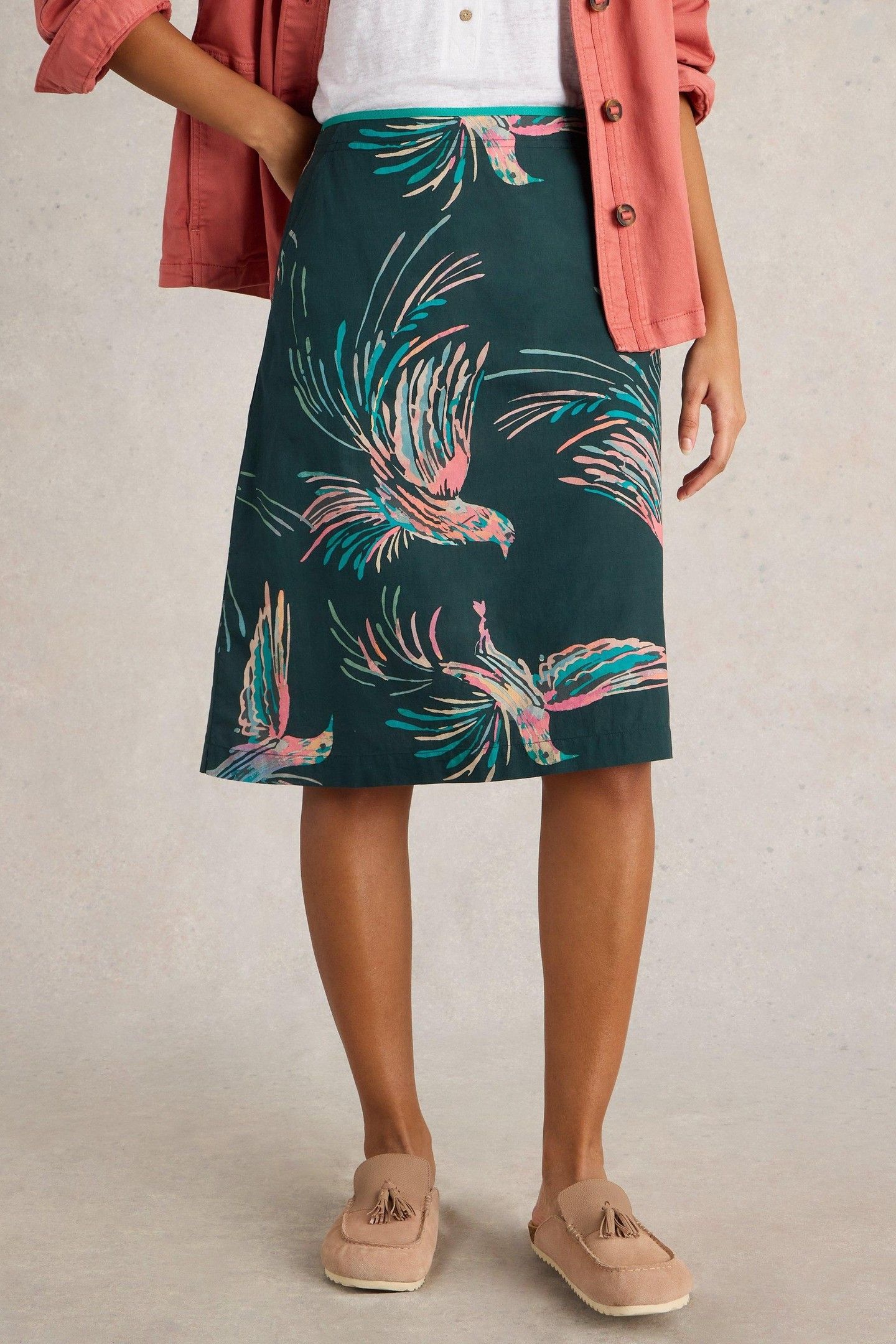 NELL REVERSIBLE SKIRT GREEN MULTI 3