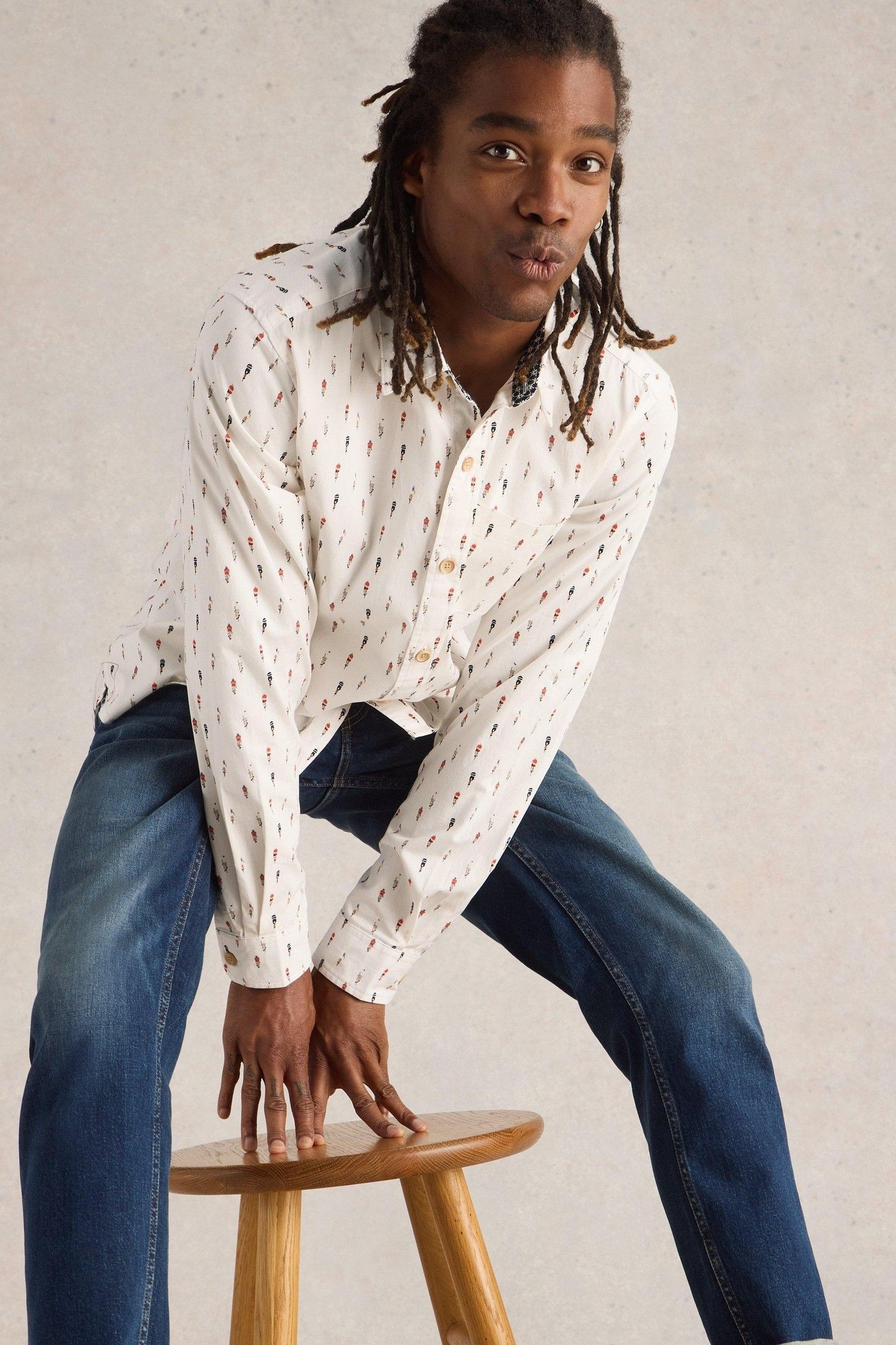 CYCLING PRINTED SHIRT WHITE PRINT 6