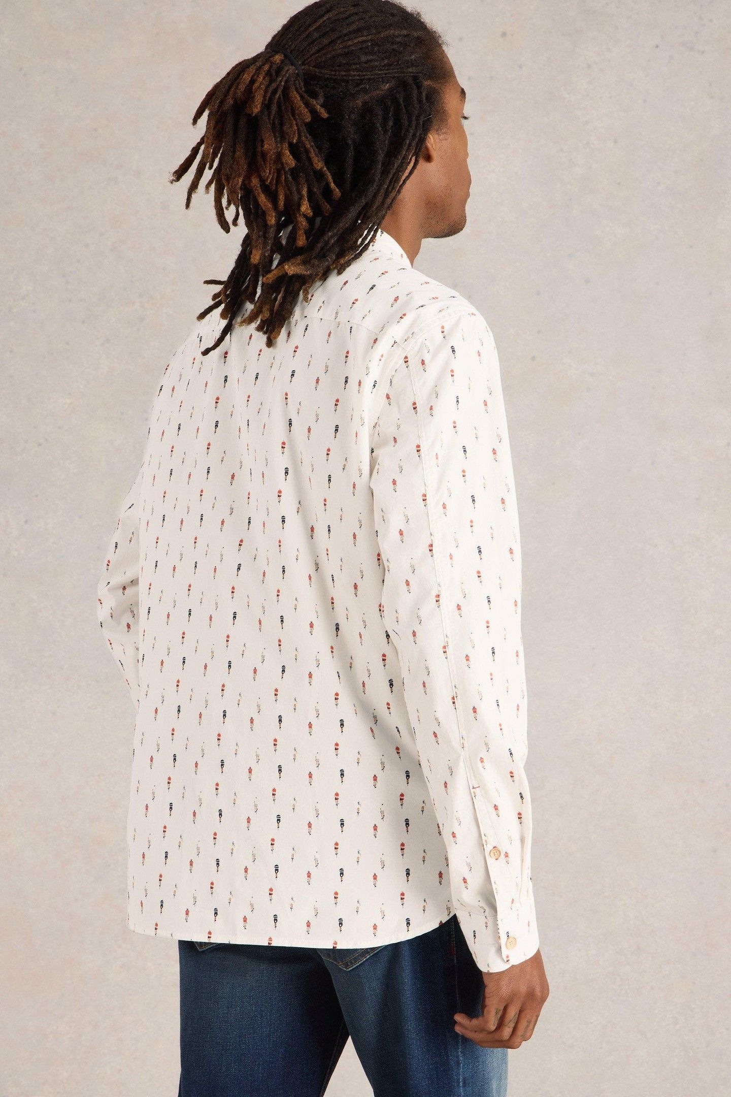 CYCLING PRINTED SHIRT WHITE PRINT 2