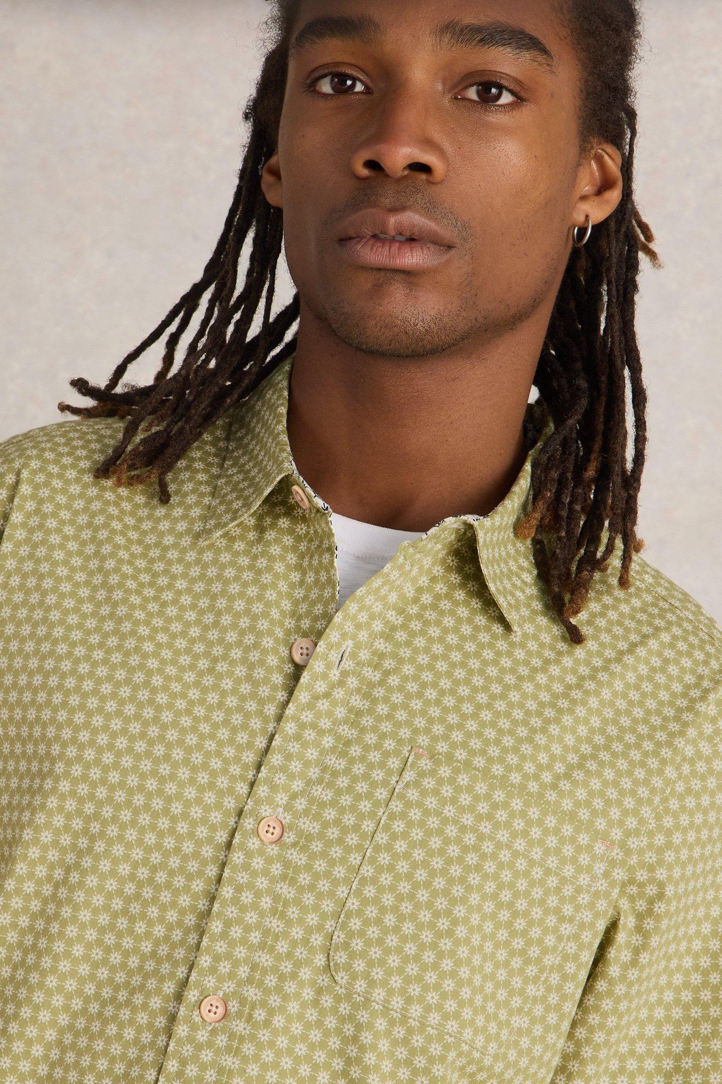 MINI FLOWER PRINTED SHIRT GREEN PRINT 5