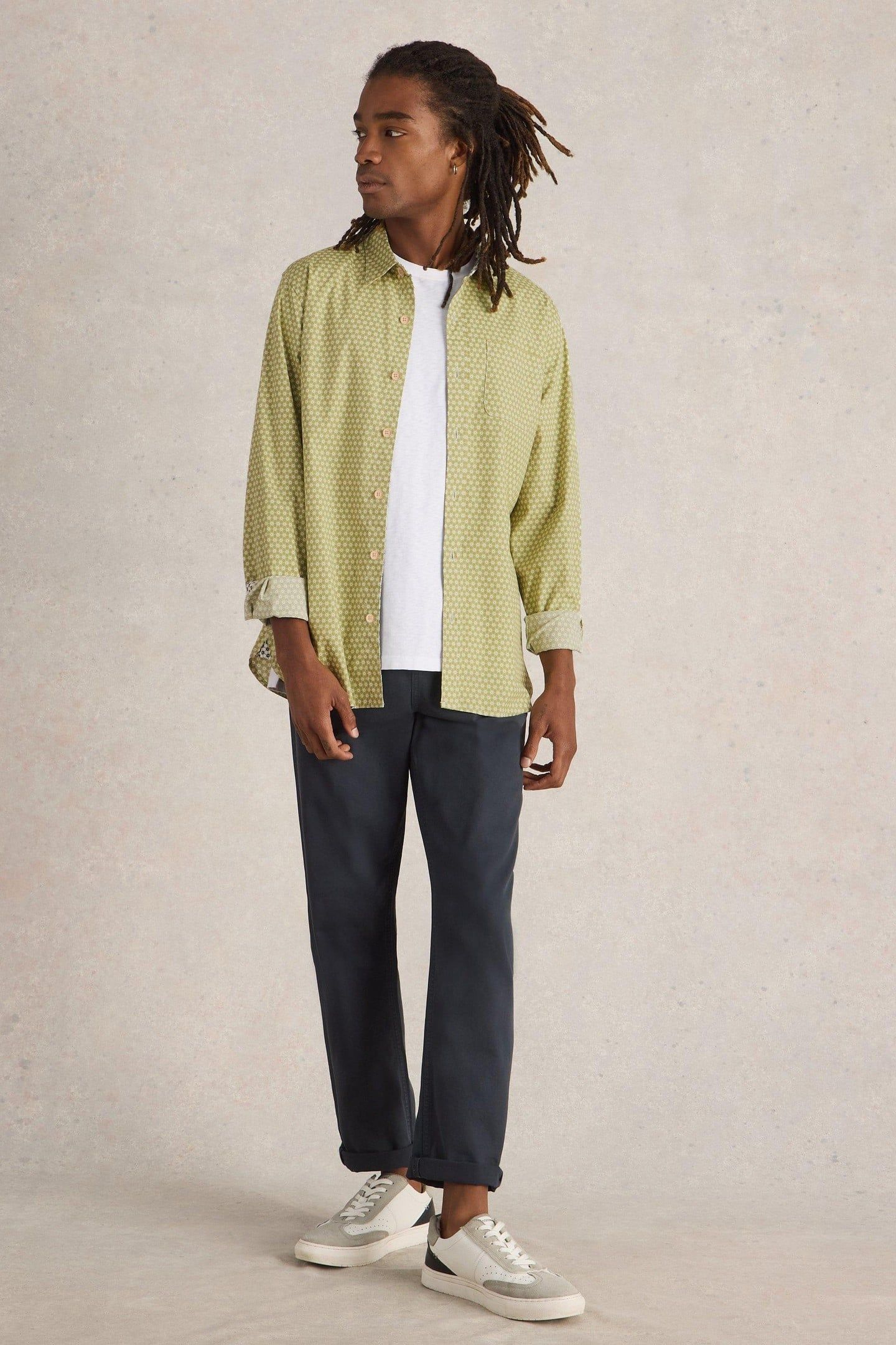 MINI FLOWER PRINTED SHIRT GREEN PRINT 1