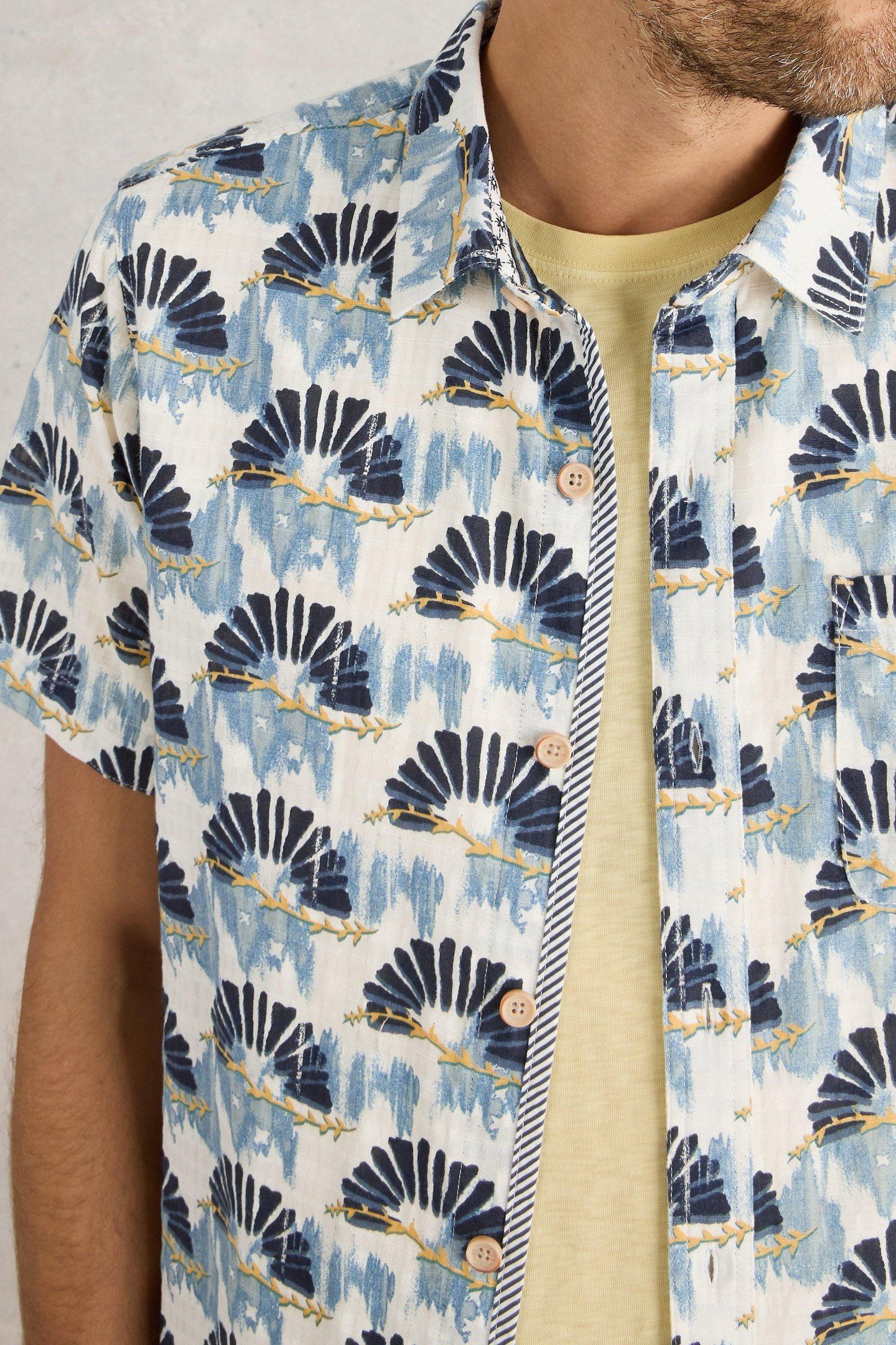 FAN SS PRINTED SHIRT BLUE PRINT 6