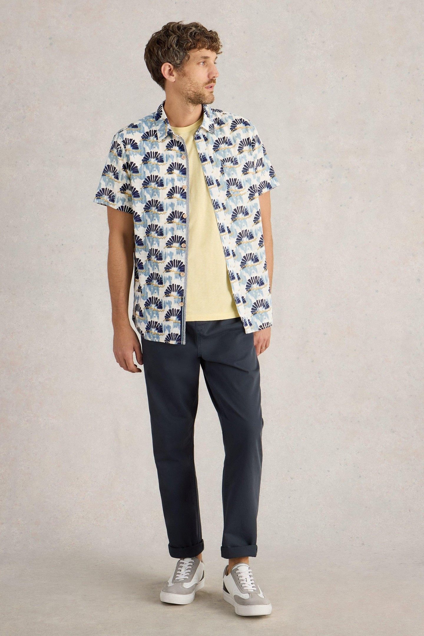 FAN SS PRINTED SHIRT BLUE PRINT 2