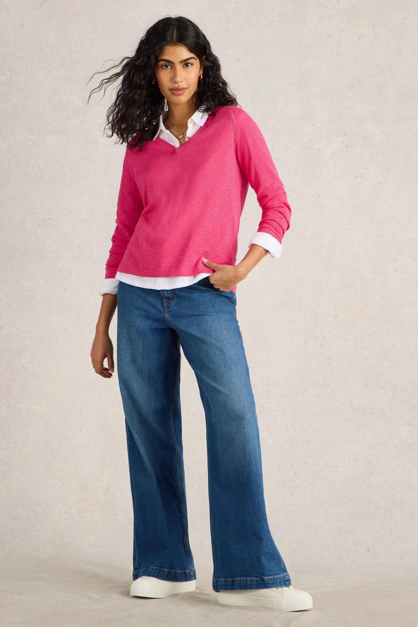 NARIA JUMPER BRIGHT PINK 1
