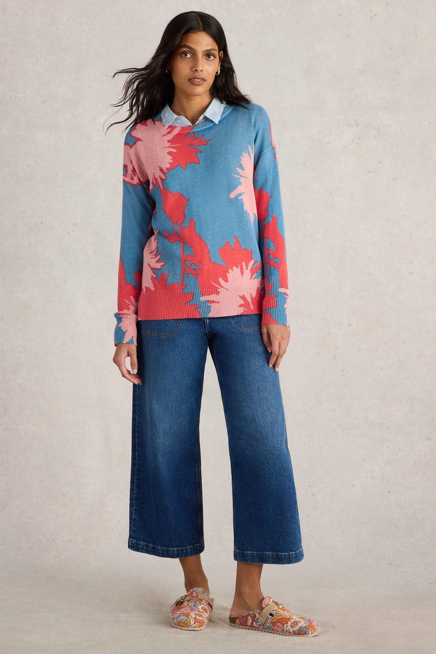 OLIVE FLORAL JUMPER BLUE PRINT 2