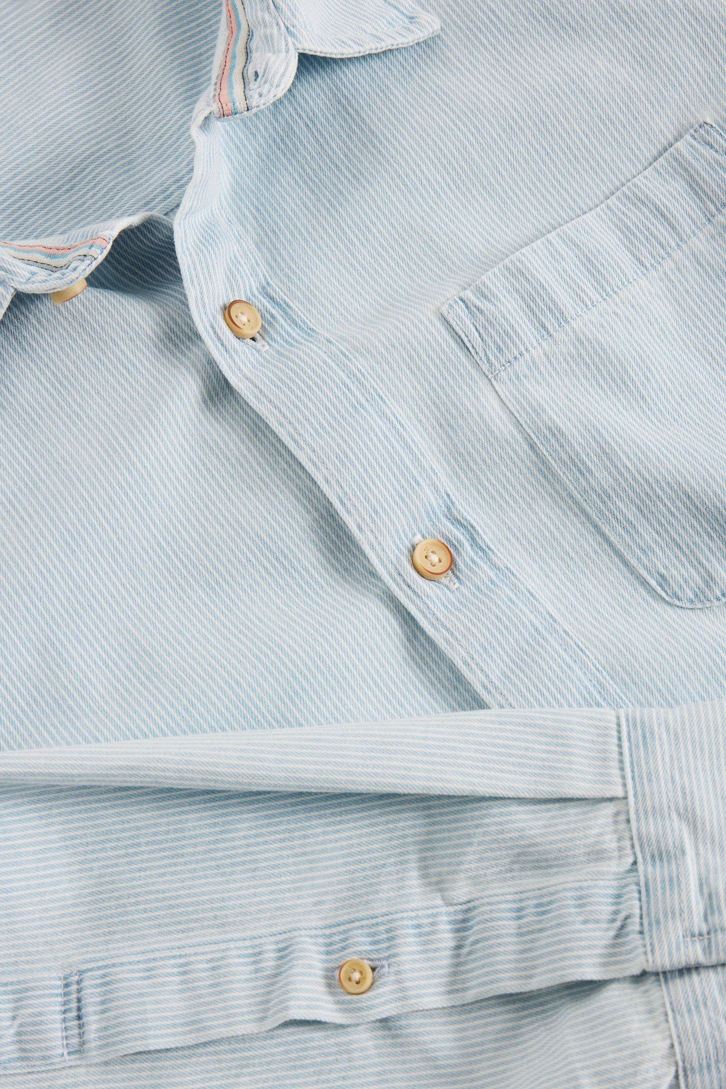 FINE STRIPE LS SHIRT BLUE MULTI 5