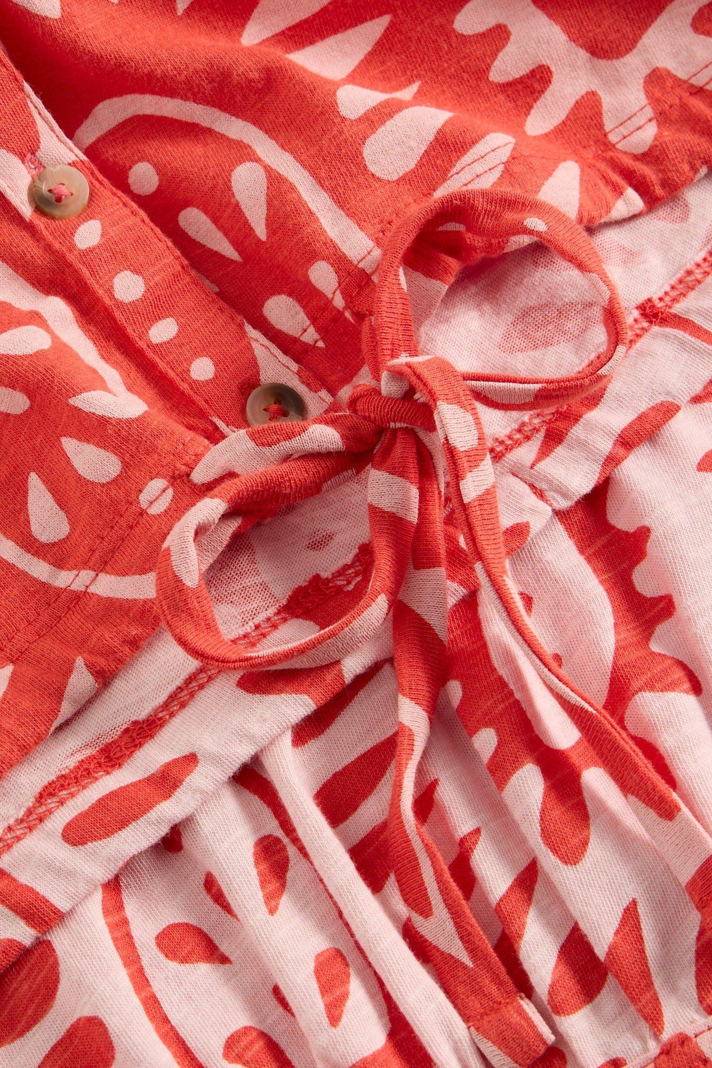 TULIP SLEEVELESS SHIRT ORANGE PRINT 5
