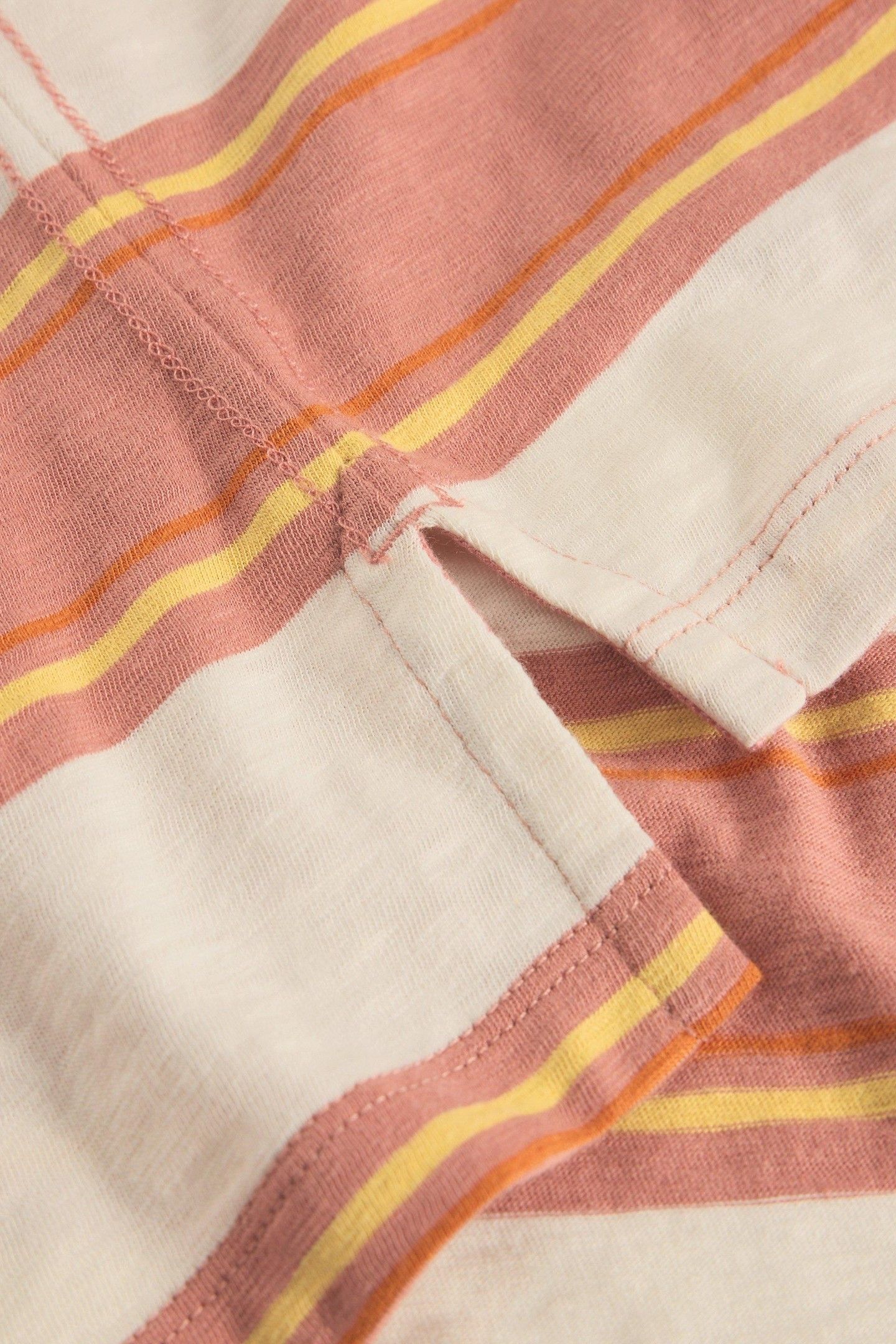 ABERSOCH STRIPE SS TEE WHITE MULTI 5