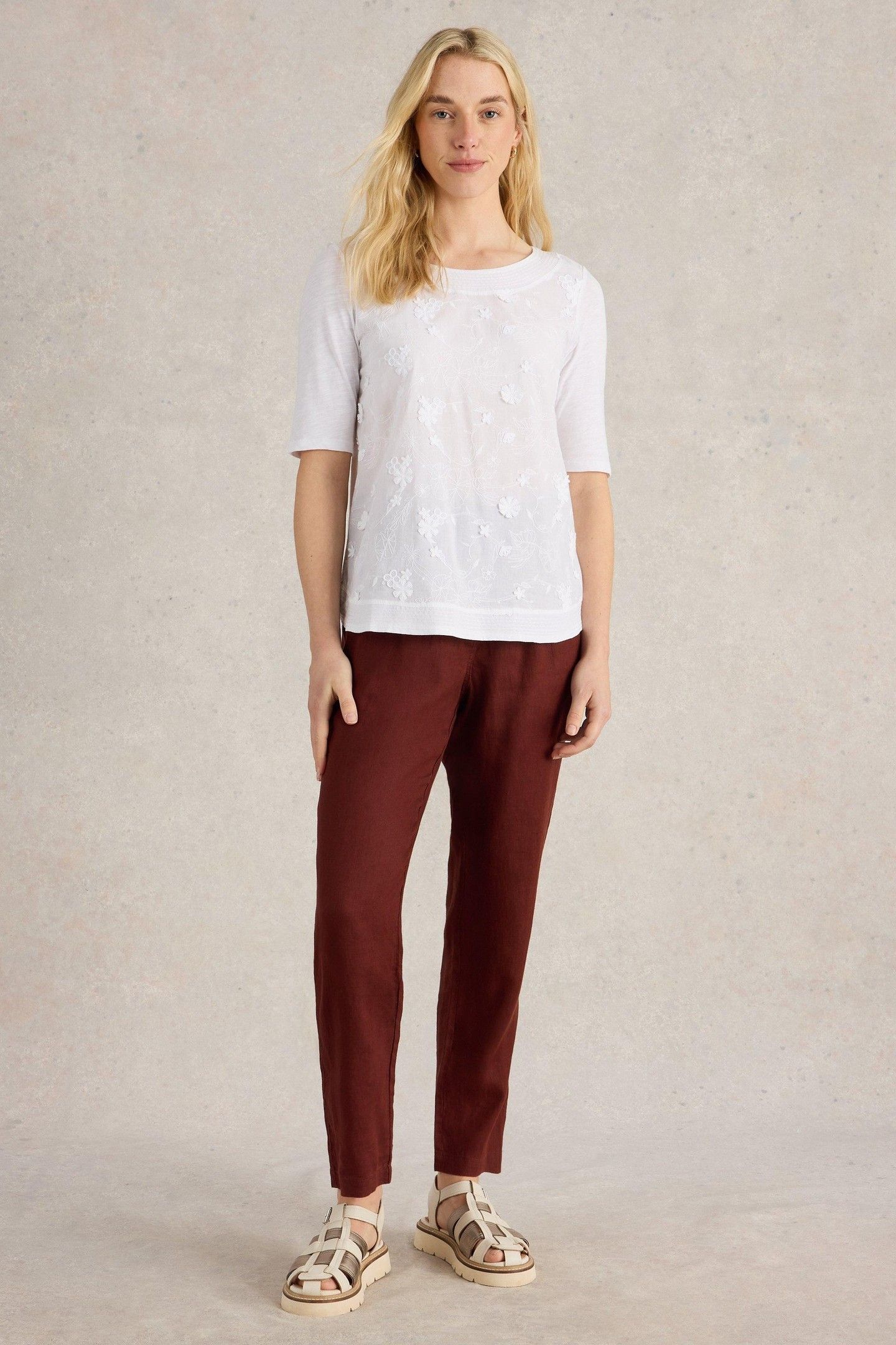 WEAVER BRODERIE TOP BRILLIANT WHITE 2