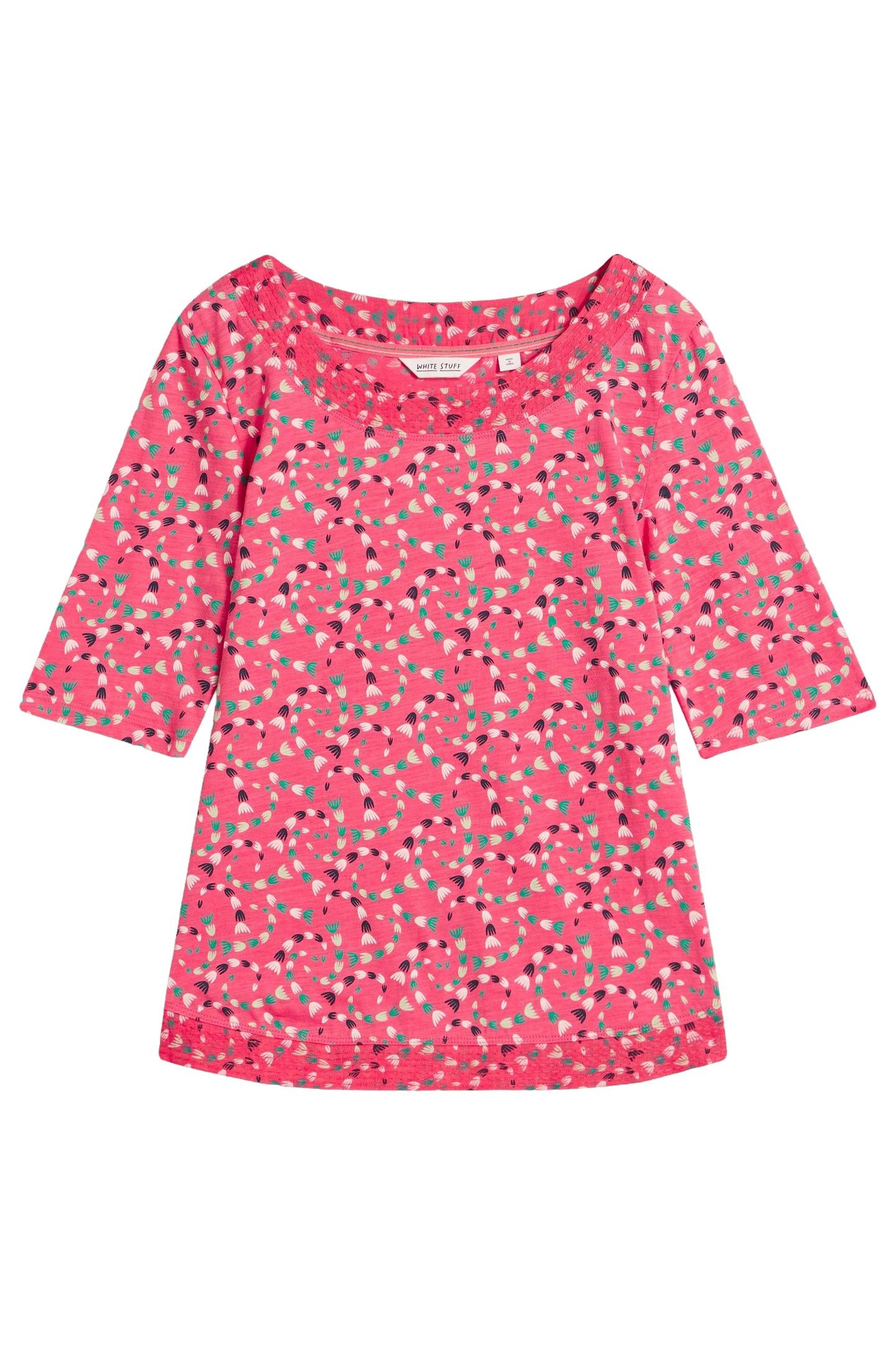 WEAVER JERSEY TEE CORAL PRINT 4