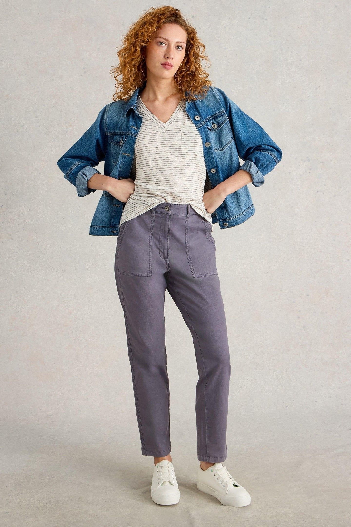 TWISTER CHINO TROUSER MID PURPLE 2