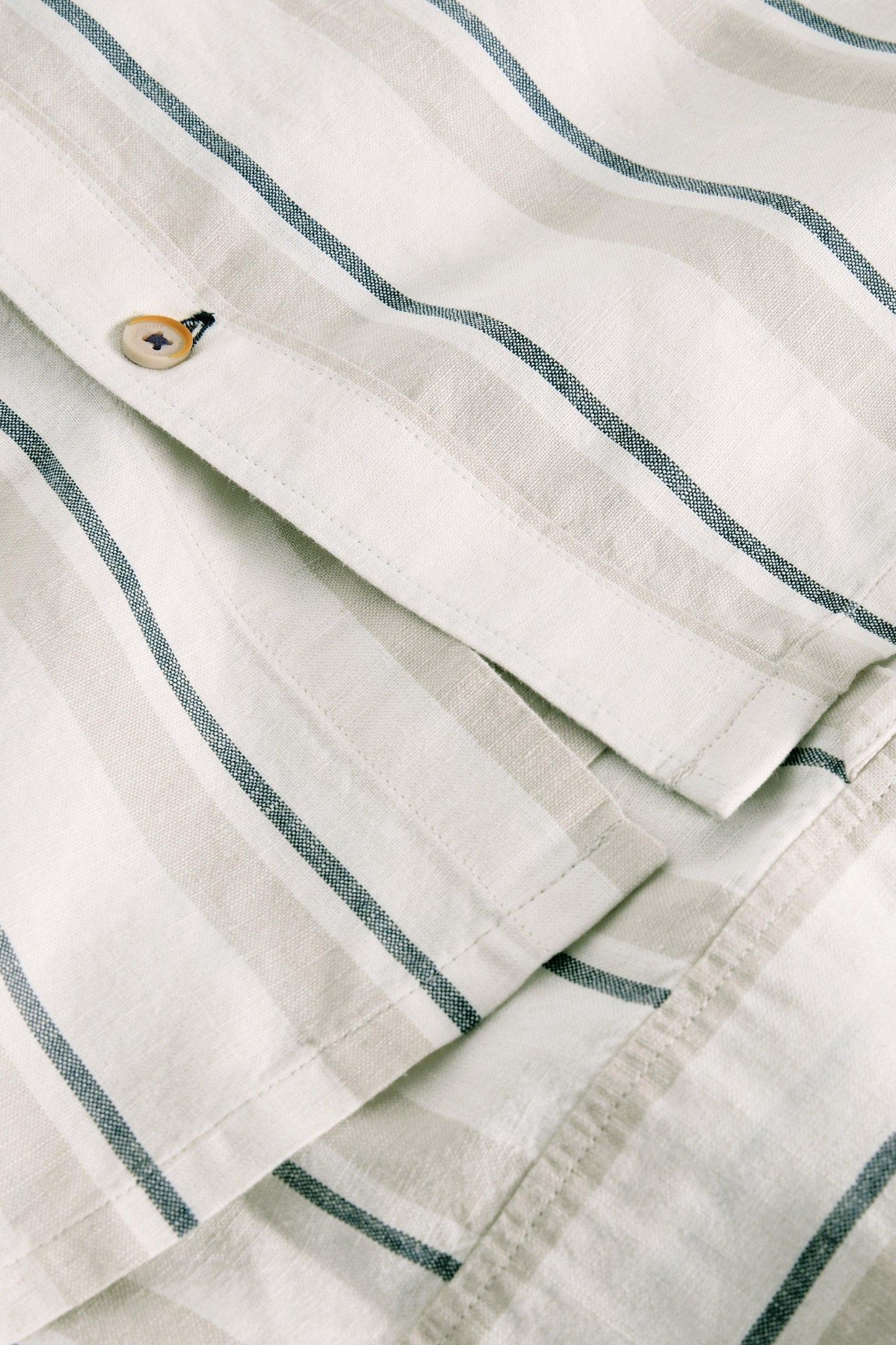 KESWICK SS STRIPE LINEN SHIRT NATURAL MULTI 4