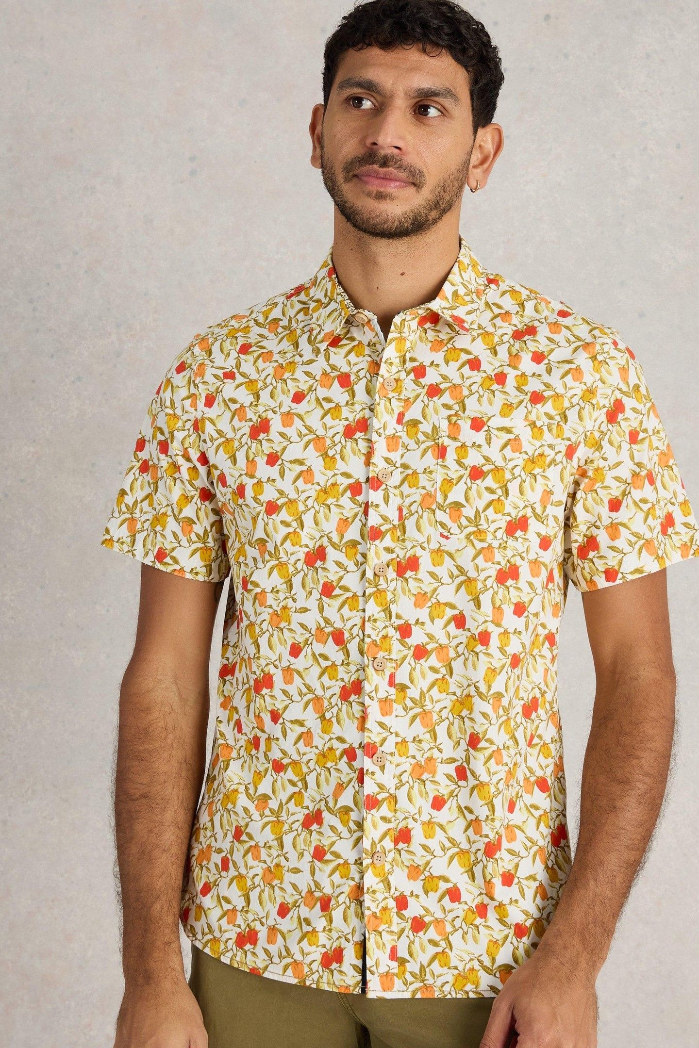 SALCOMBE PEPPERS PRINTED SHIRT WHITE PRINT 1