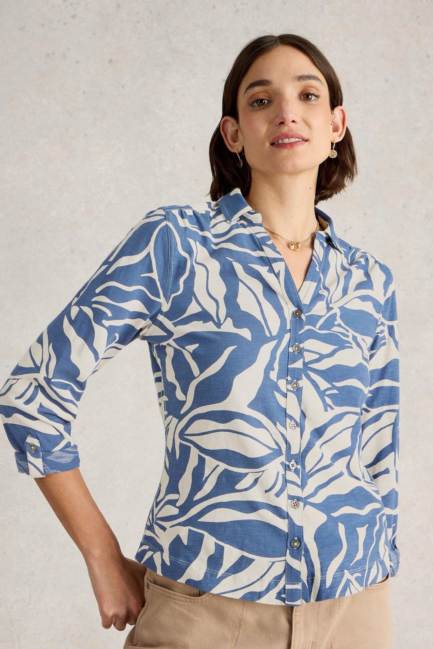 ANNIE JERSEY SHIRT NAVY MULTI 1