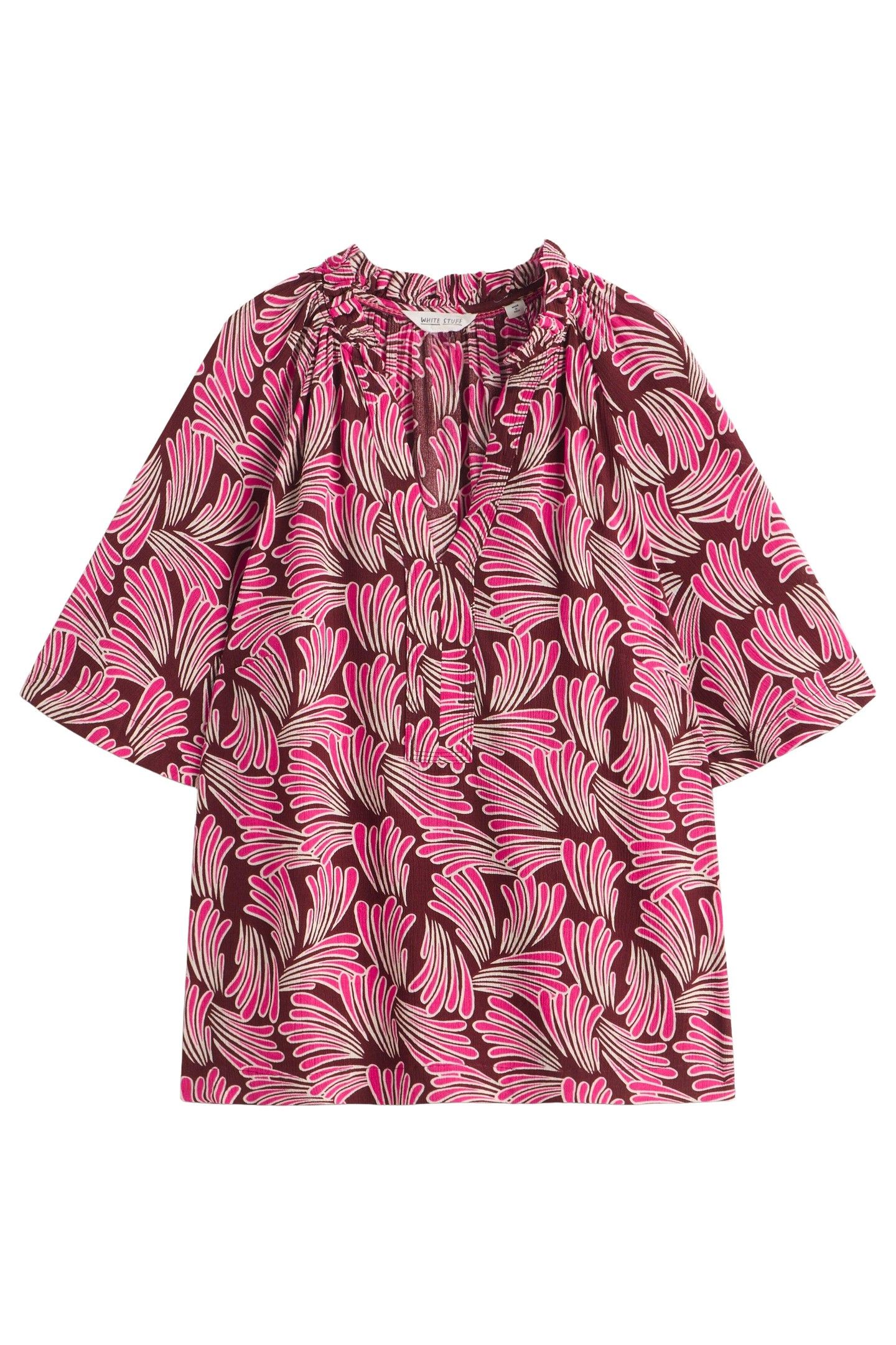 SOPHIA CRINKLE TOP PINK PRINT 3