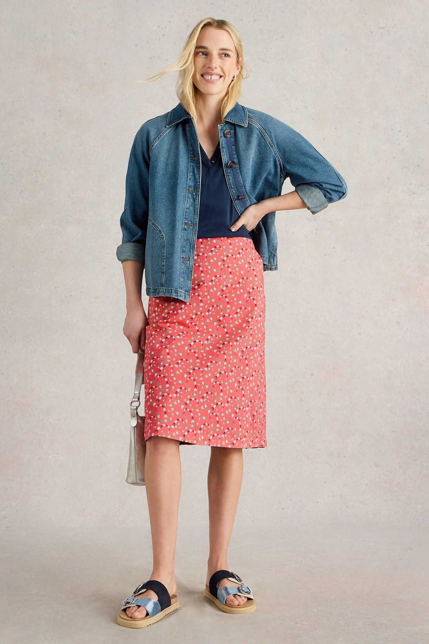 NELL REVERSIBLE SKIRT CORAL MULTI 2