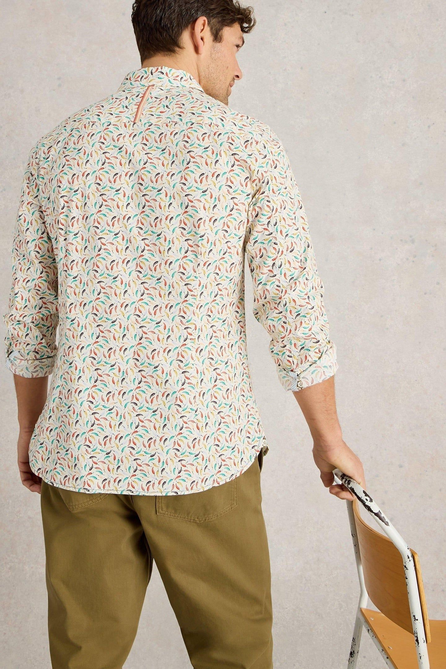 SALCOMBE CHILLIS PRINTED SHIRT WHITE PRINT 2