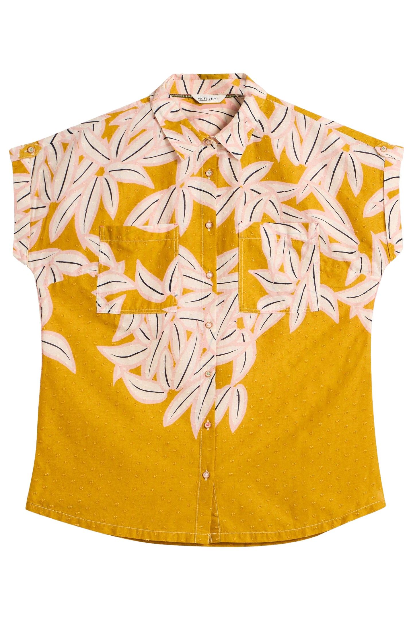 ELLIE ORGANIC COTTON SHIRT CHARTREUSE PRINT 3