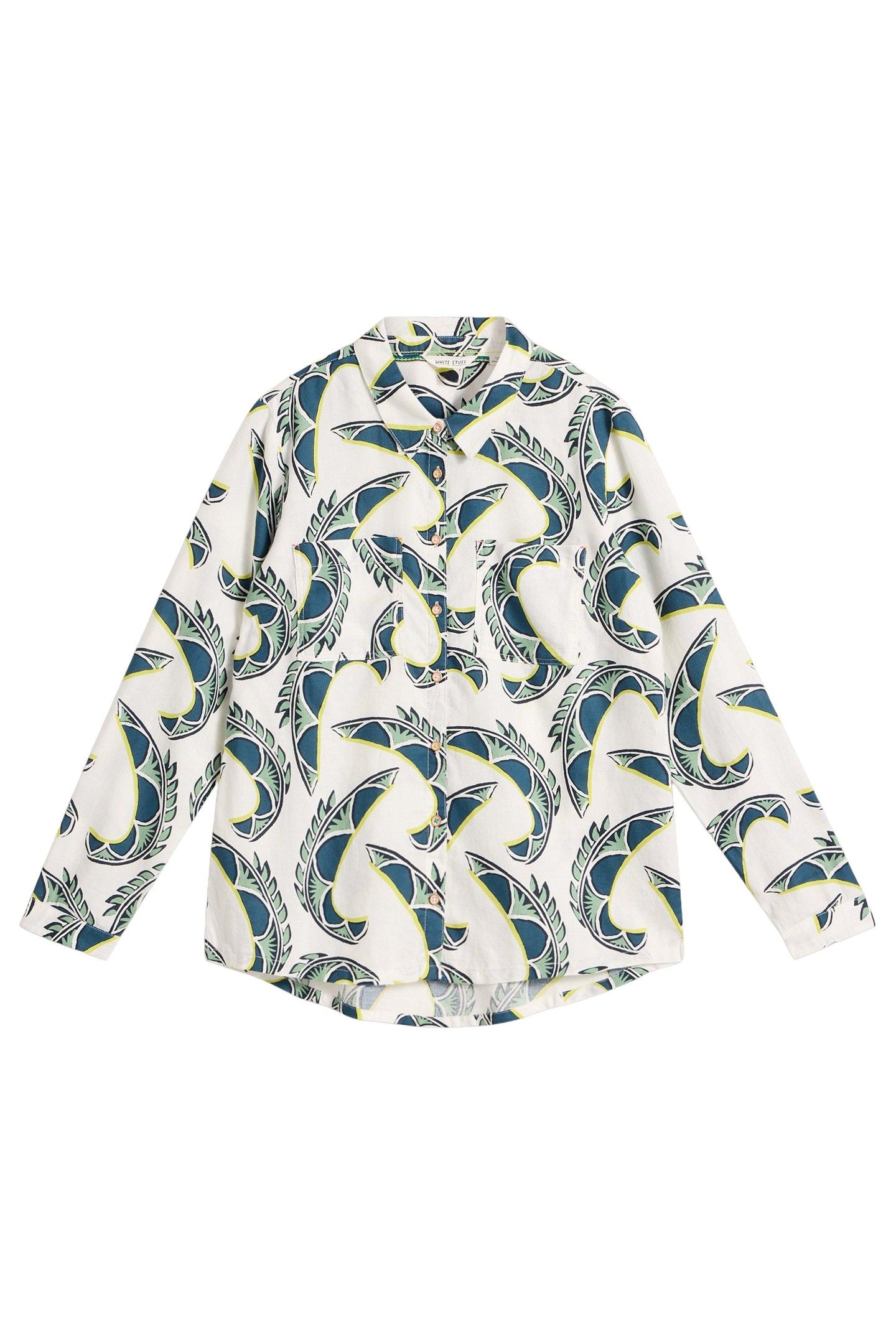 SOPHIE ORGANIC COTTON SHIRT IVORY PRINT 3