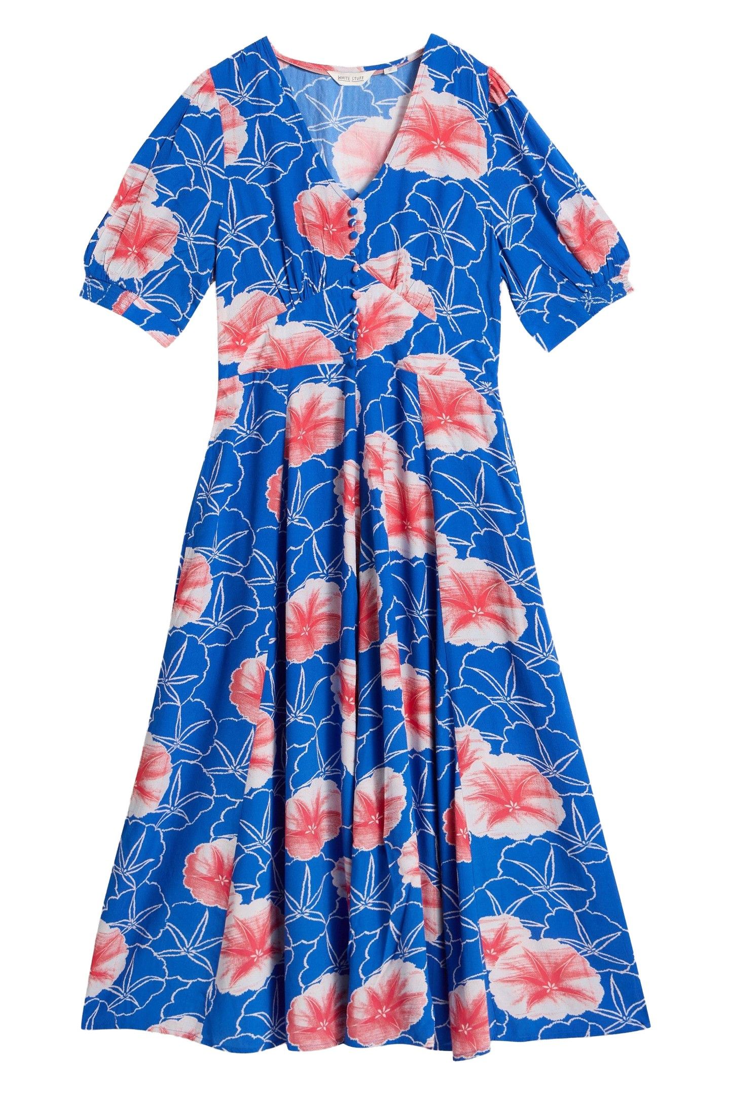HAZEL BIAS CUT DRESS BLUE PRINT 5