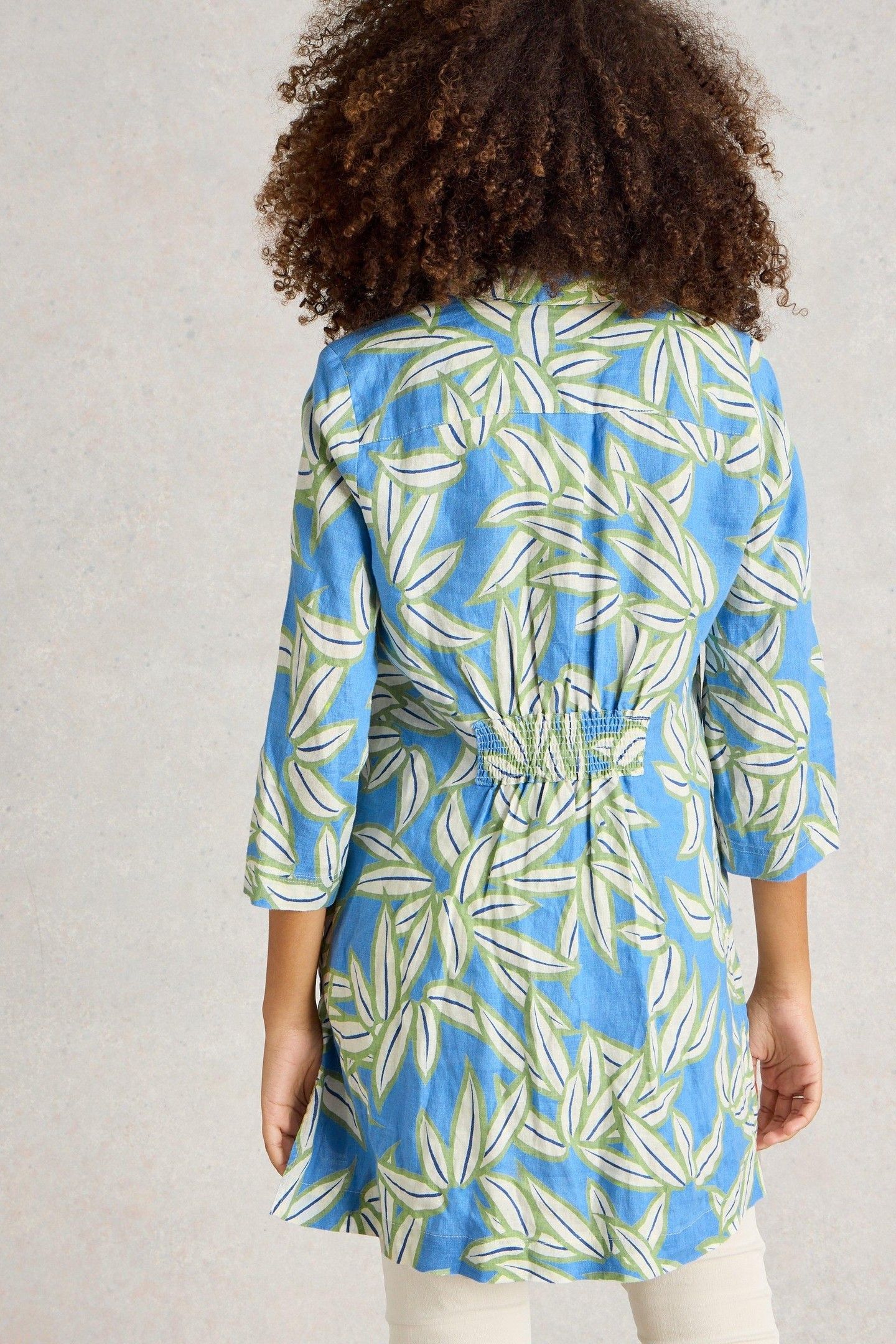 BLAKE LINEN TUNIC BLUE PRINT 2