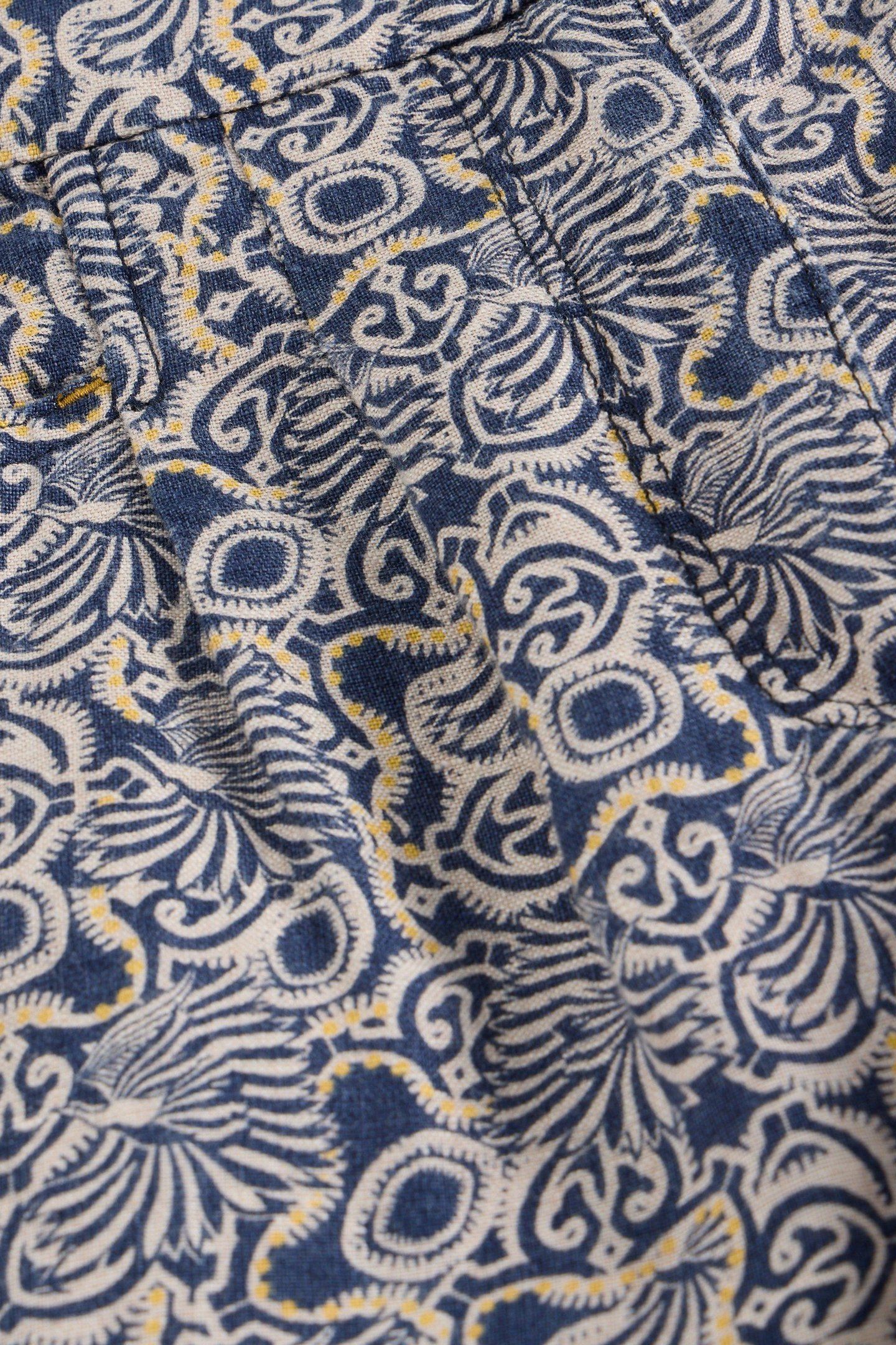 ROWENA LINEN TROUSER NAVY PRINT 5