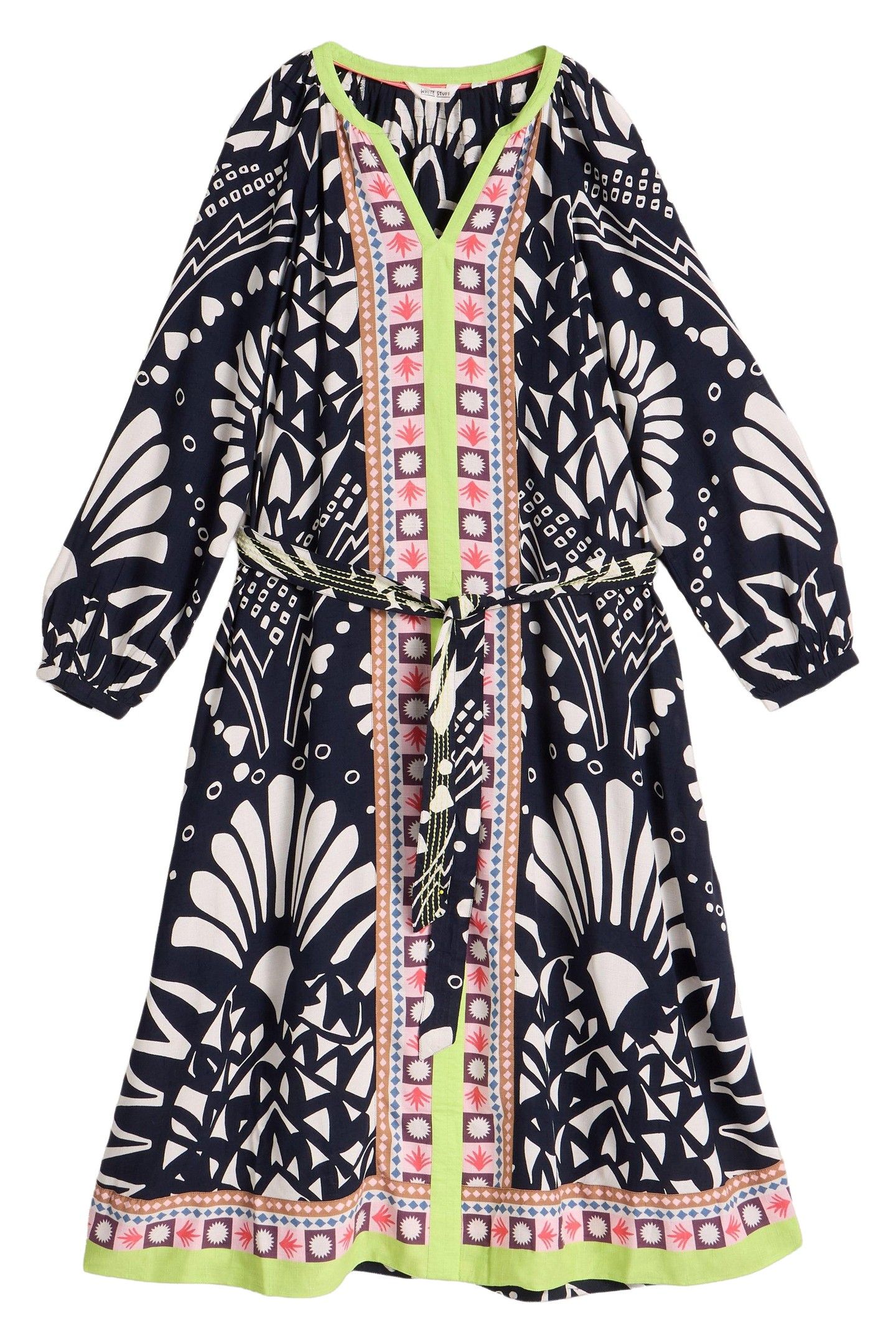 LIV MIDI DRESS NAVY MULTI 5
