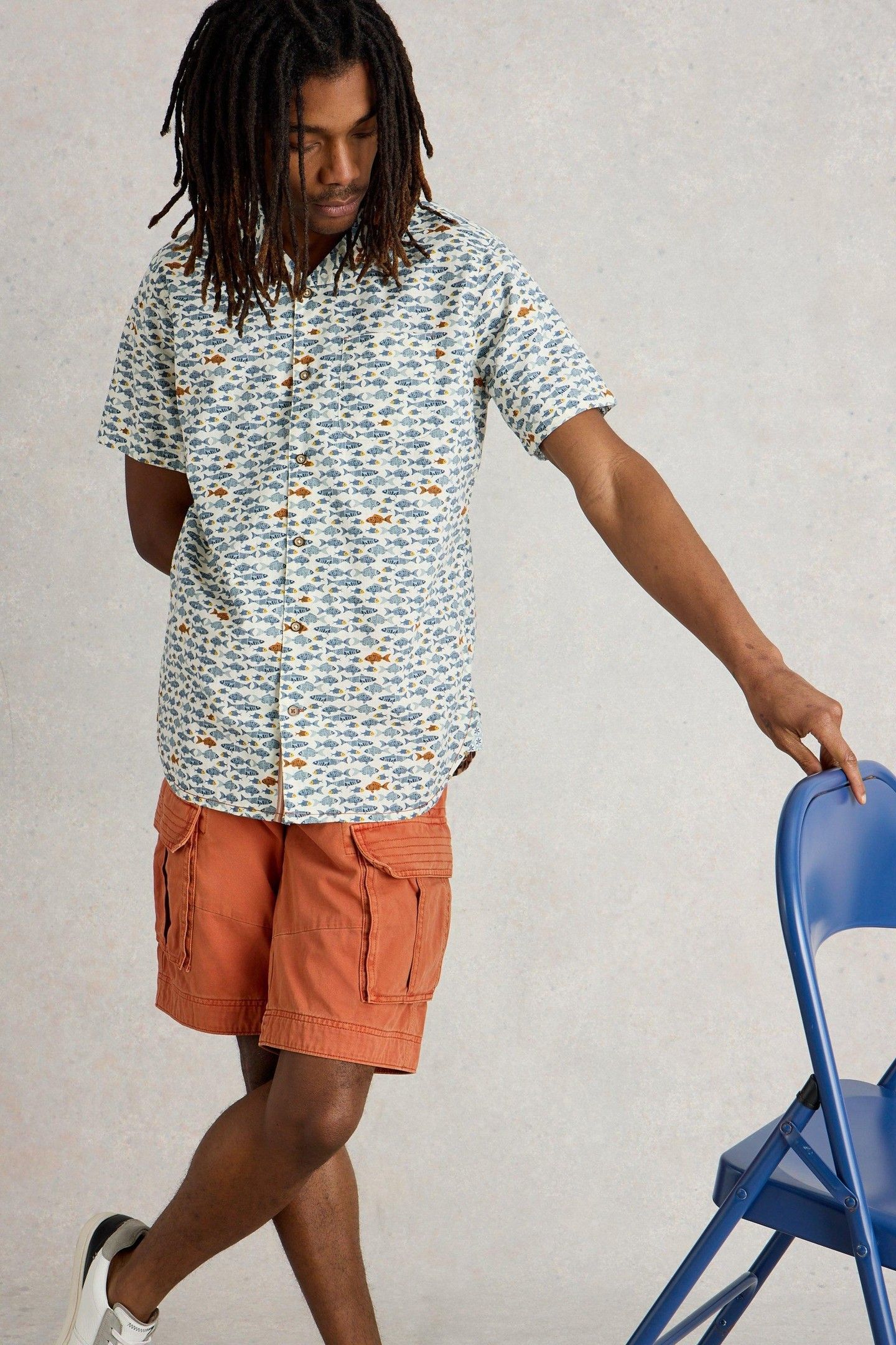 HAYLE FISH PRINTED SHIRT WHITE PRINT 6