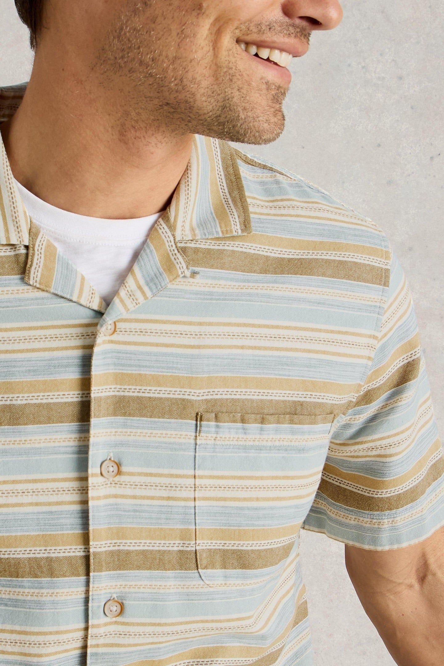 HORIZONTAL SS STRIPE SHIRT BLUE MULTI 6
