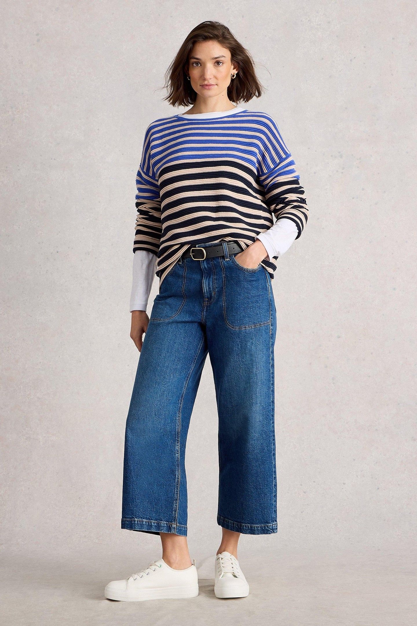 JANA STRIPE JUMPER BLUE MULTI 2