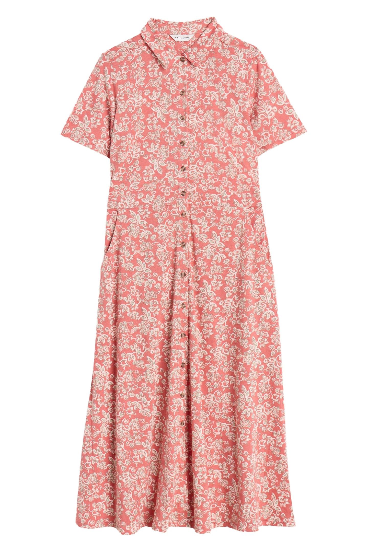 RUA JERSEY SHIRT DRESS PINK MULTI 5
