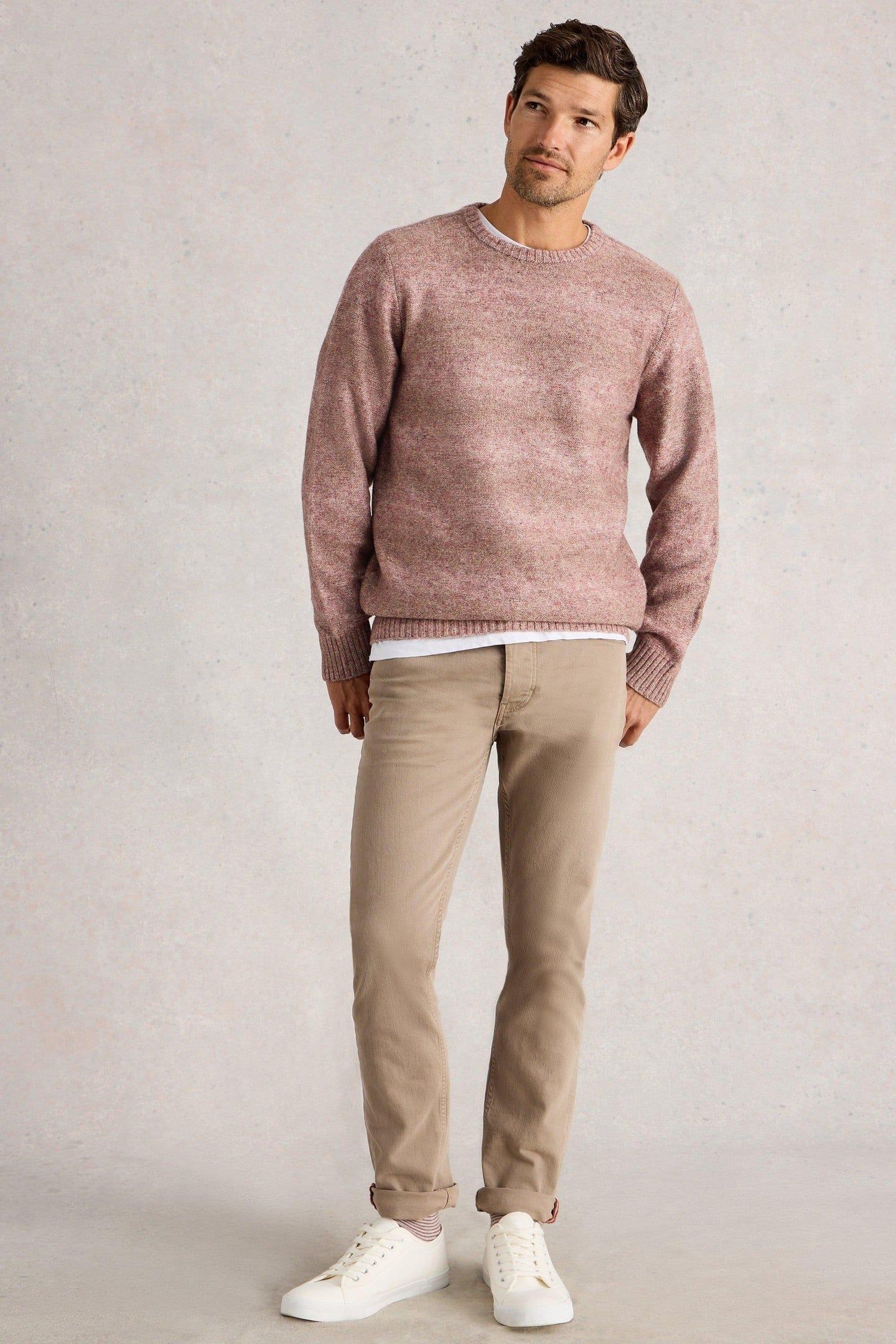 OMBRE CREW NECK MID PINK 1