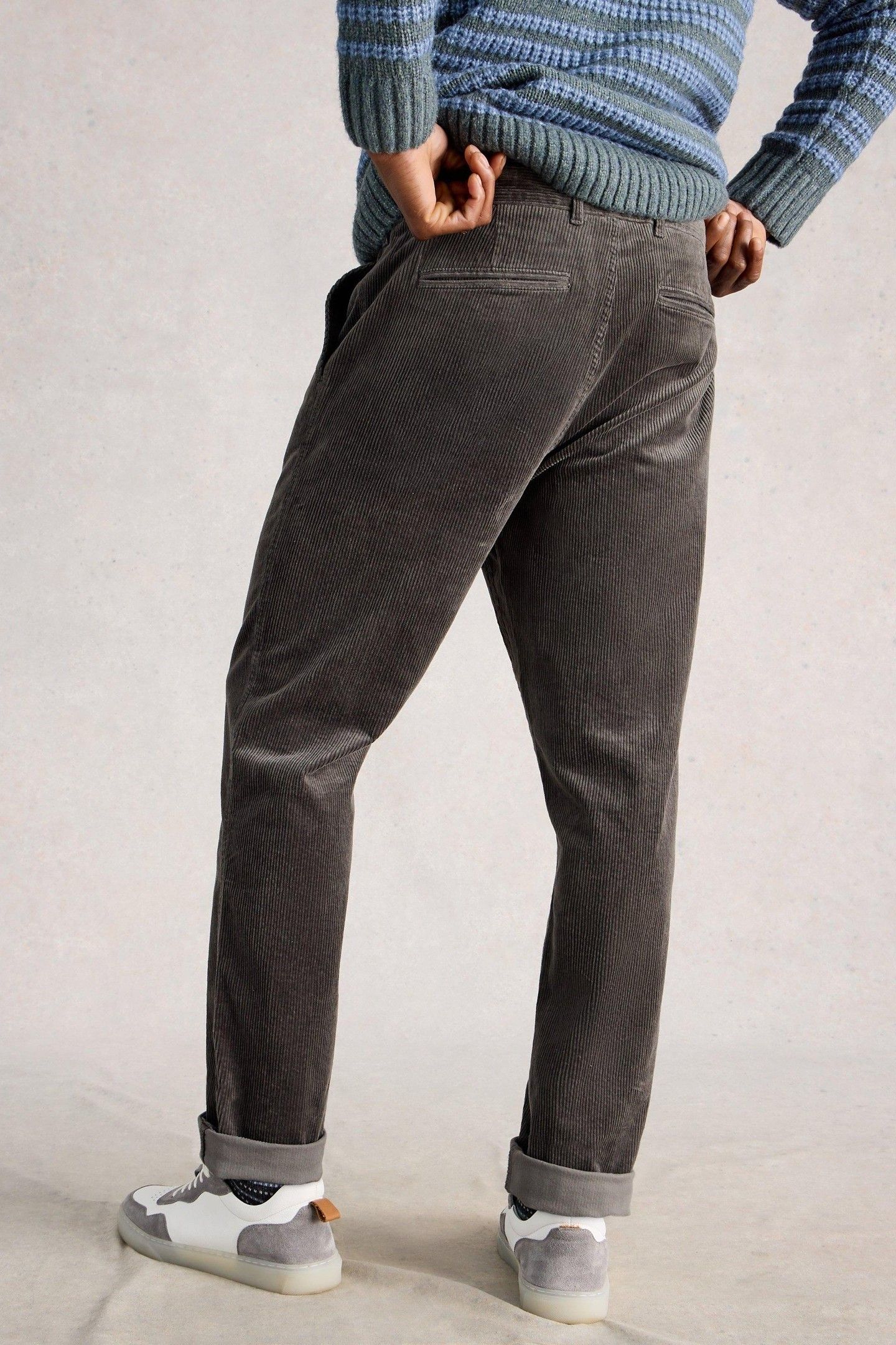 KIMBER CORD TROUSER DARK GREY 2