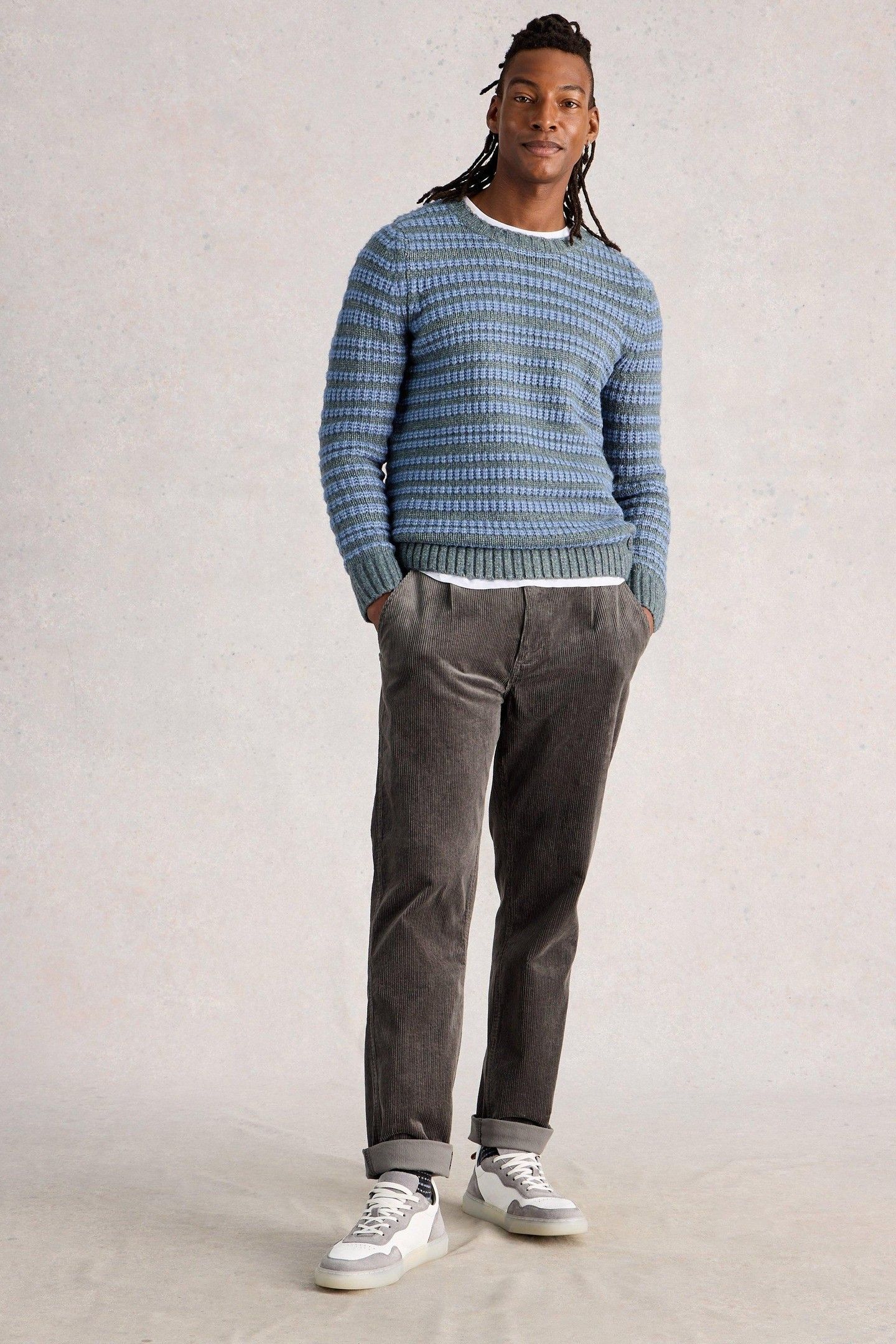 KIMBER CORD TROUSER DARK GREY 1