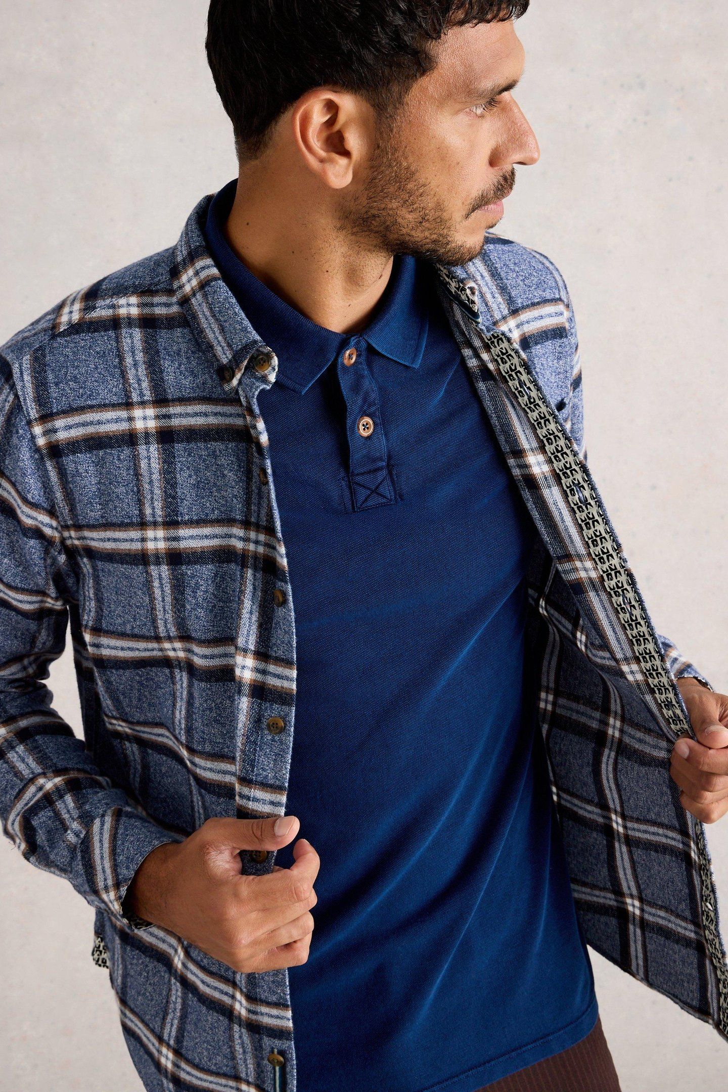 BARTON MARL CHECK SHIRT BLUE MULTI 5