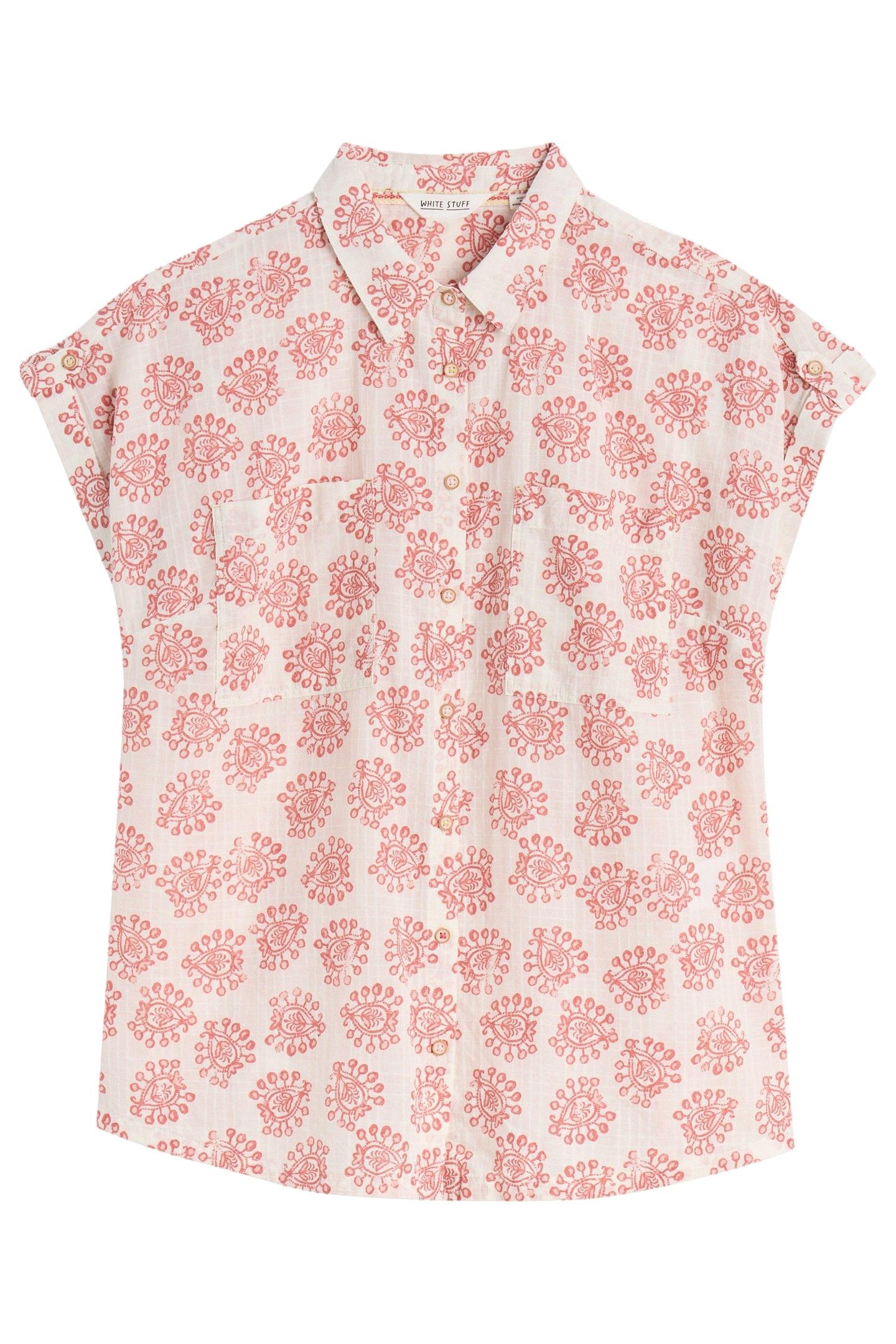 ELLIE ORGANIC COTTON SHIRT IVORY MULTI 3