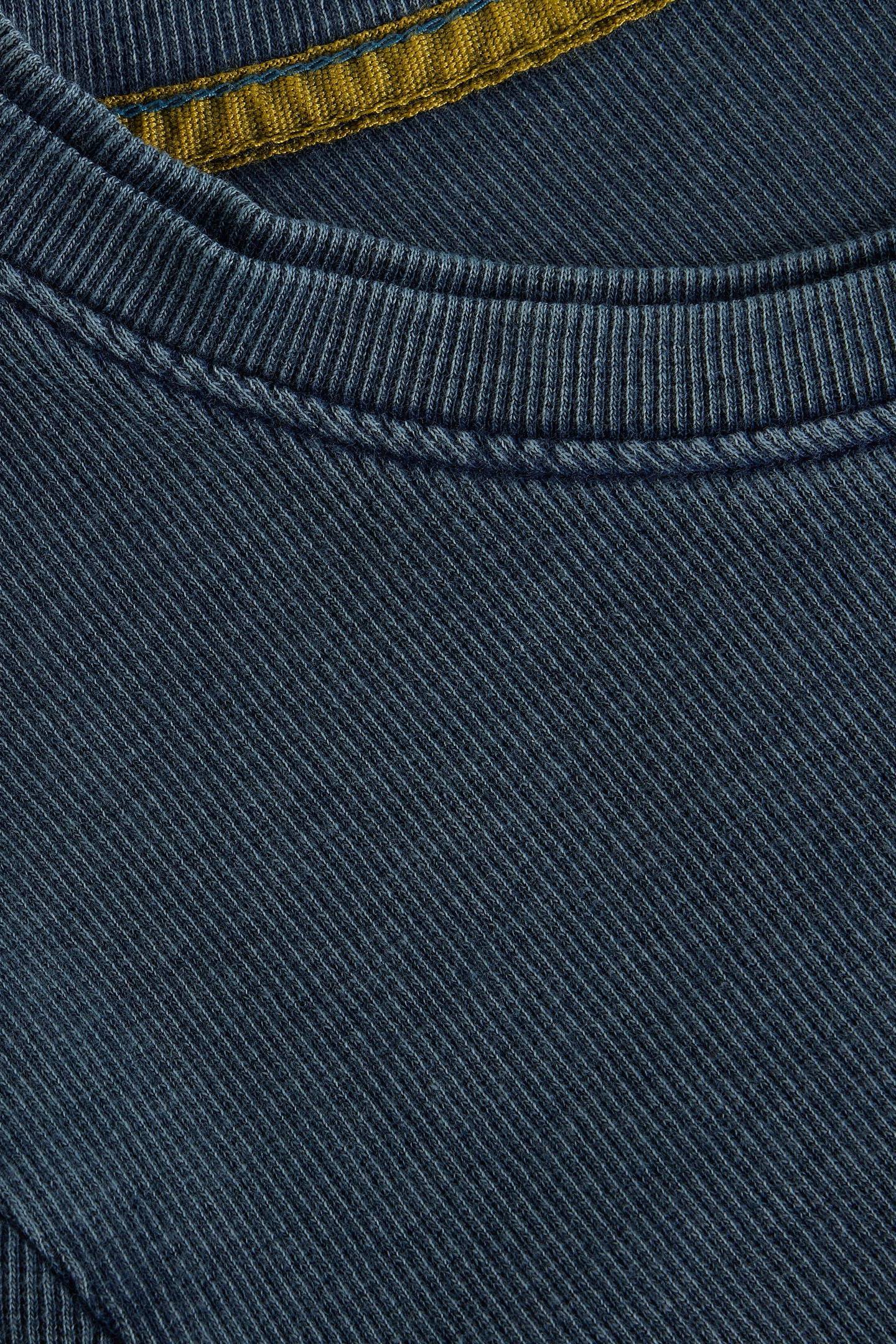 SADIE LONG SLEEVE RIB TEE MID BLUE 4