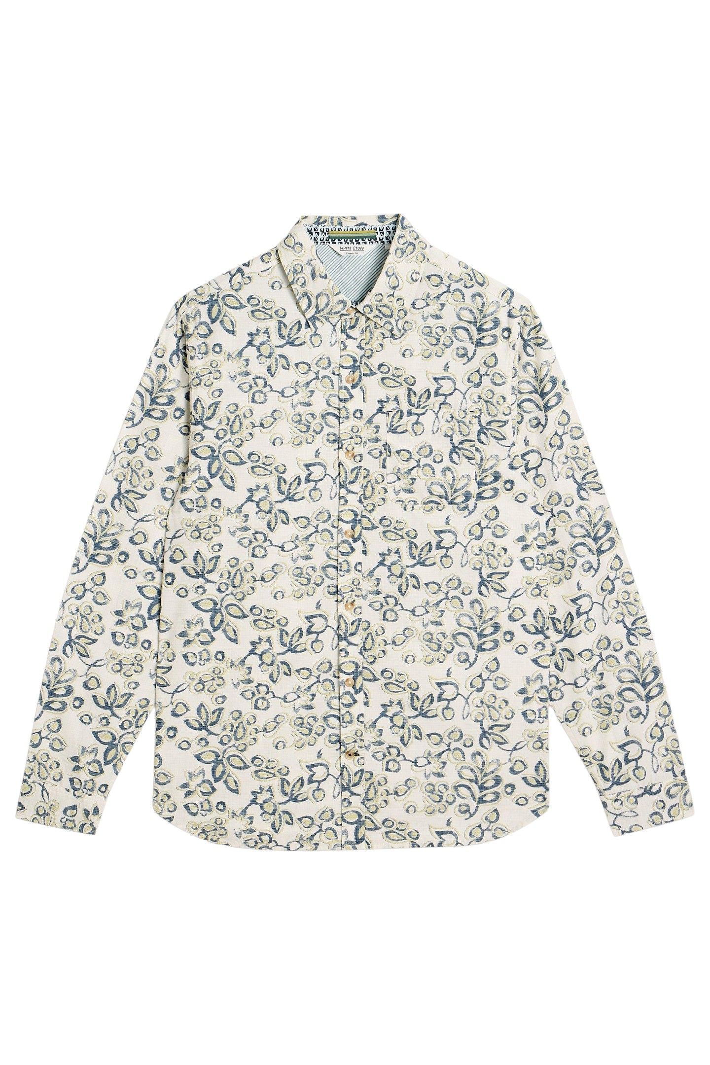 FINSBURY FLOWER PRINT SHIRT NATURAL MULTI 5