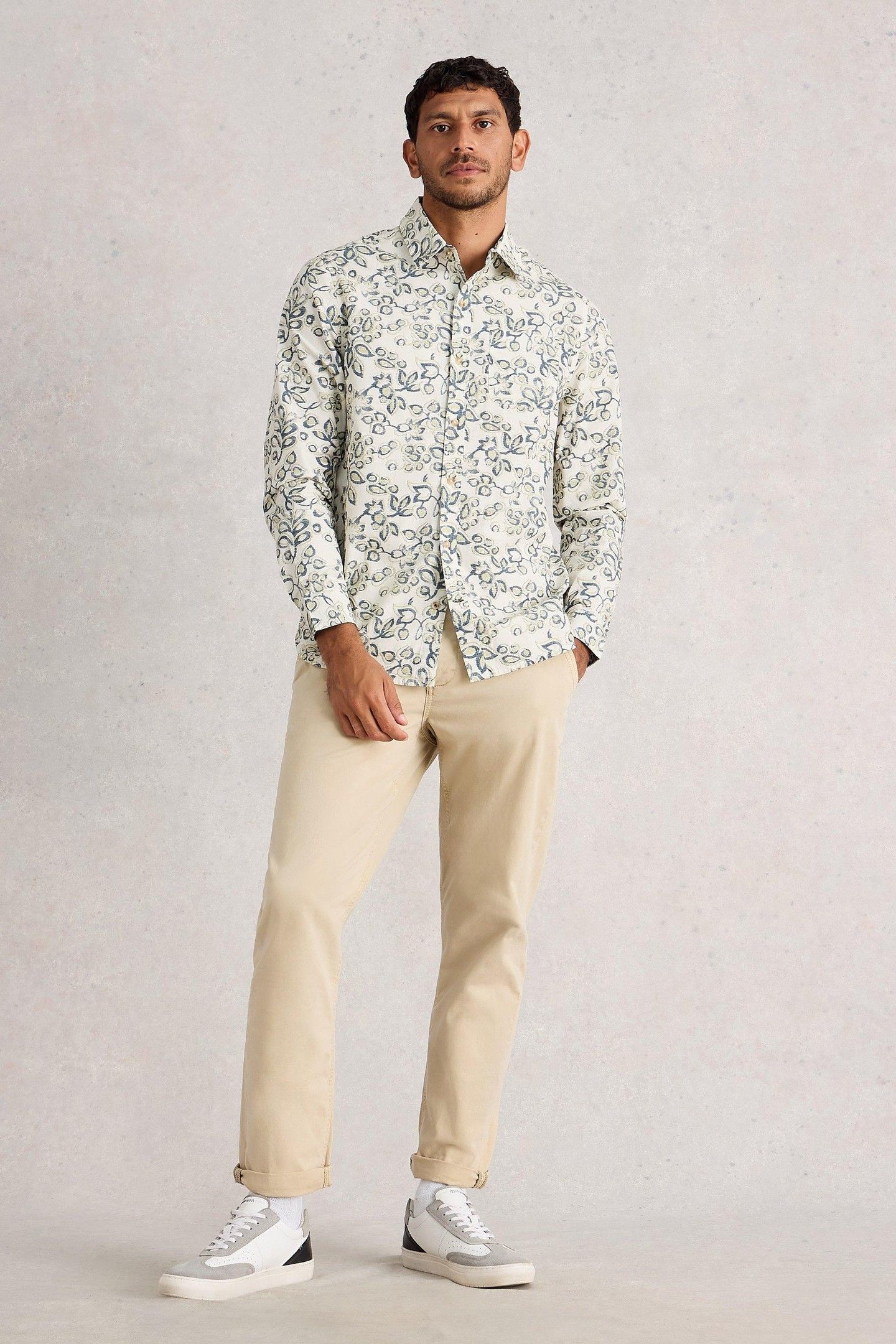 FINSBURY FLOWER PRINT SHIRT NATURAL MULTI 3
