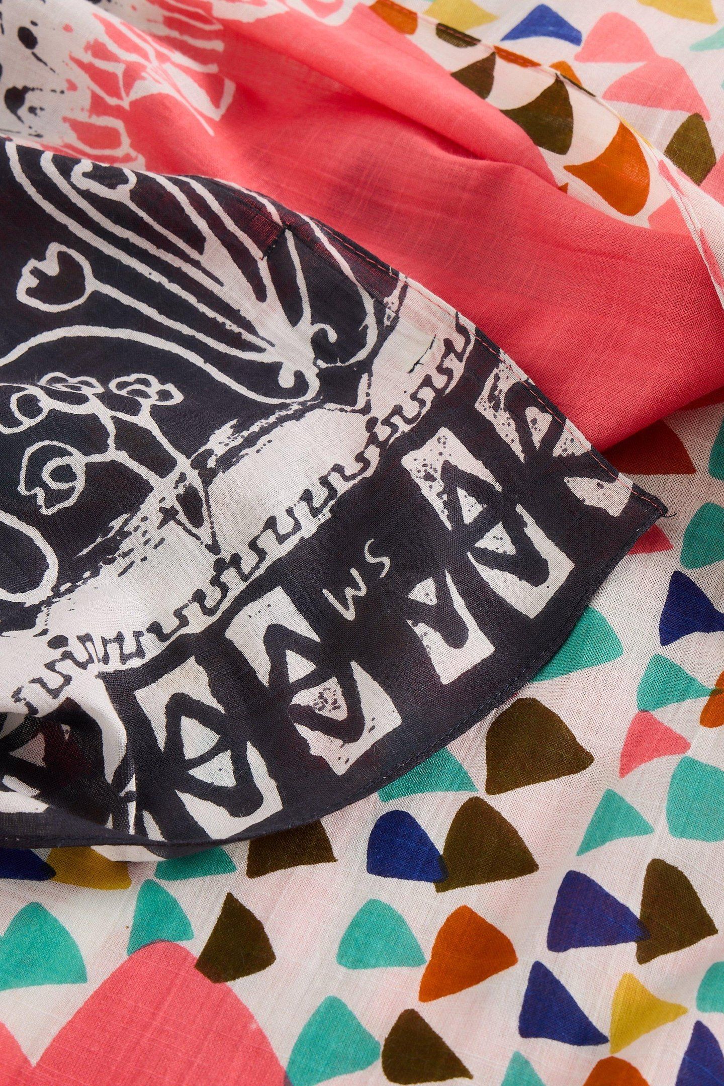 CALLIE PRINTED SCARF PINK PRINT 3