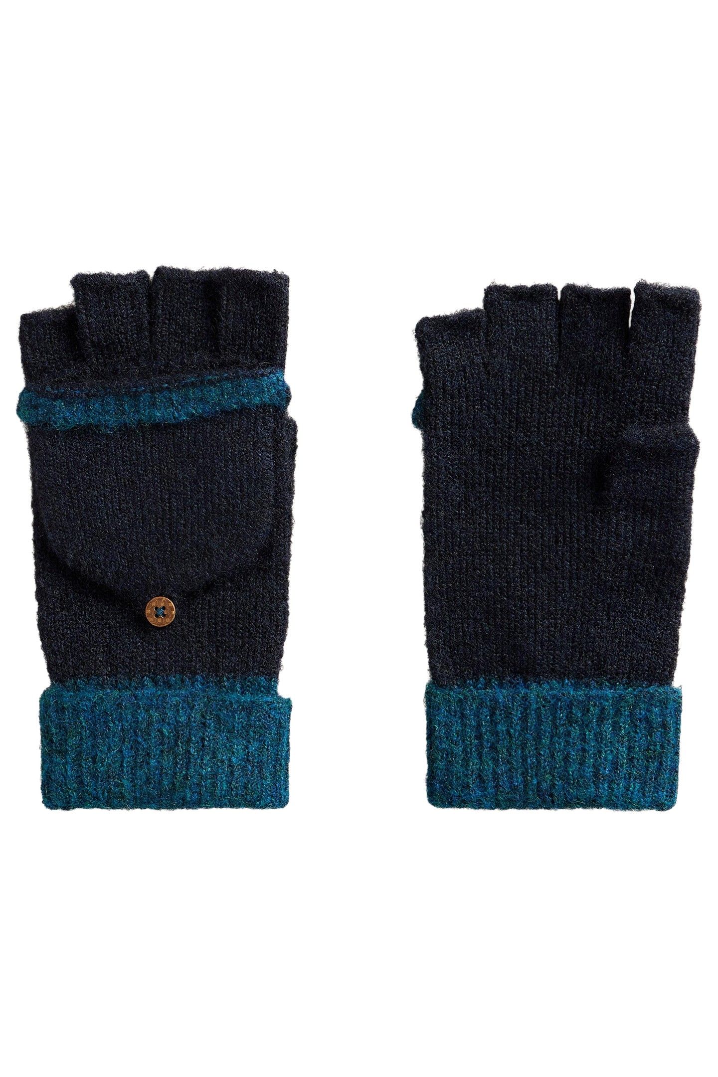 EMMA KNITTED FLIP MITT DARK NAVY 1