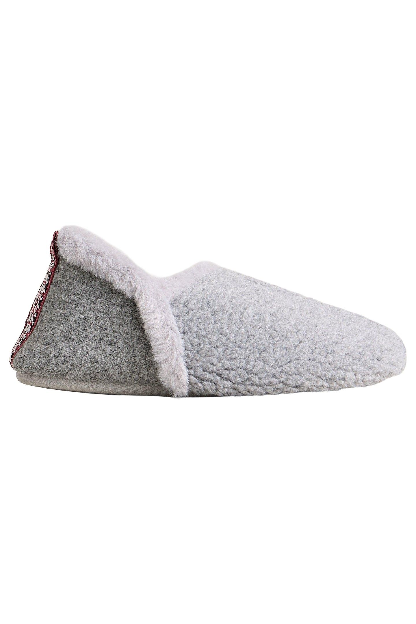 REYA CLOSED BACK SLIPPER LIGHT GREY 1