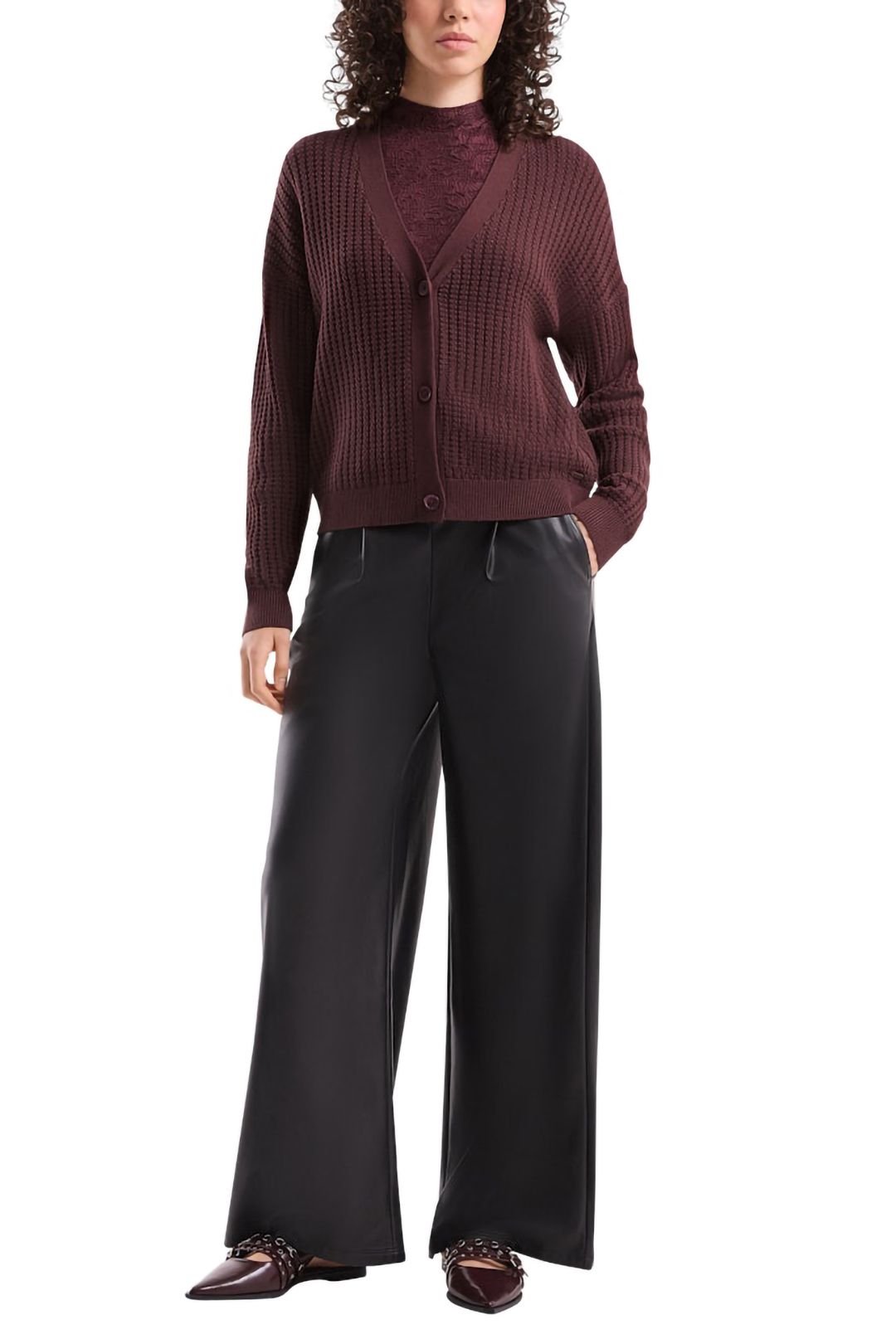 S.OLIVER-QS CARDIGAN AUBERGINE 2