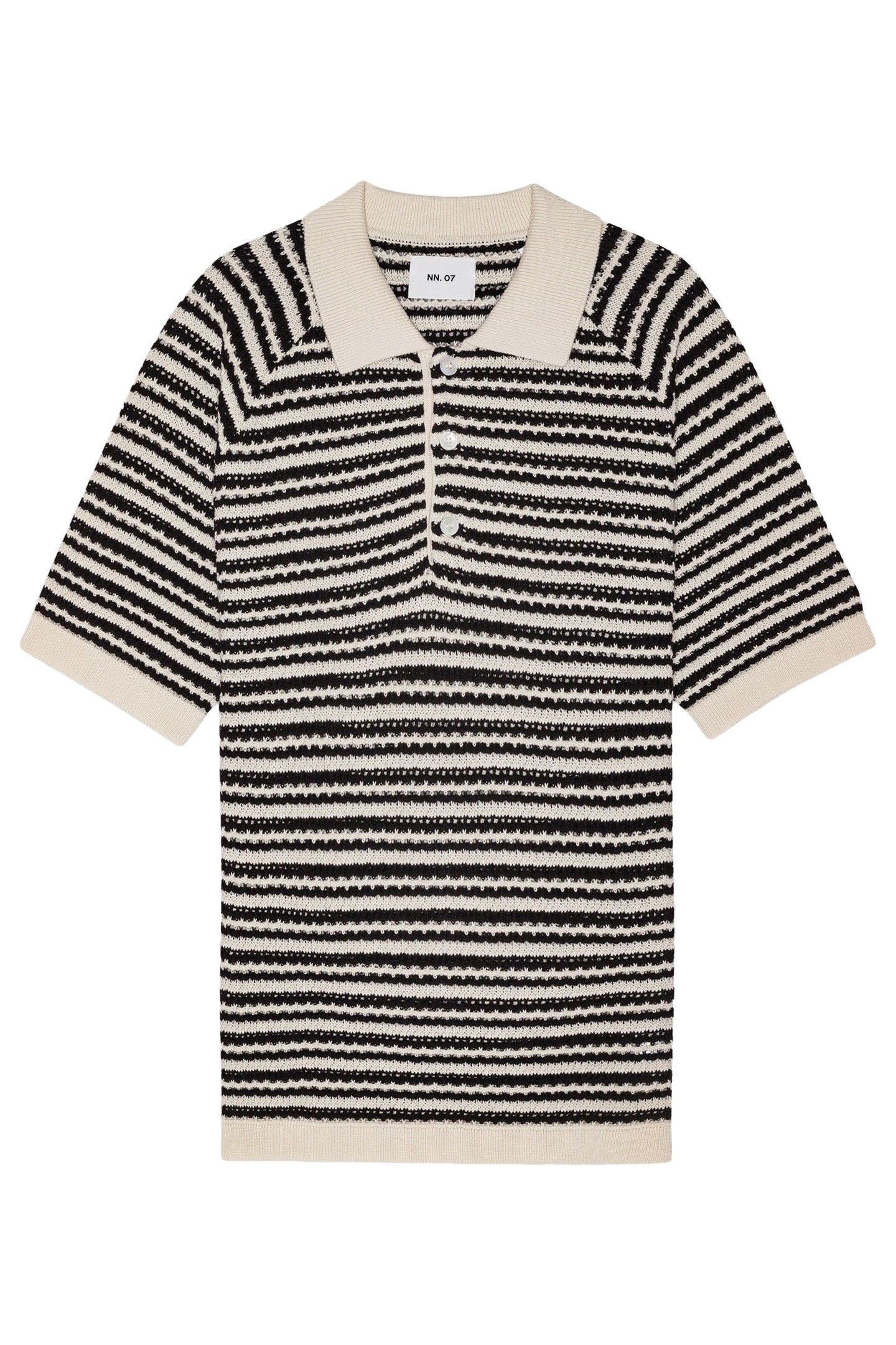 BRETT SS POLO 6686 BLACK STRIPE 4