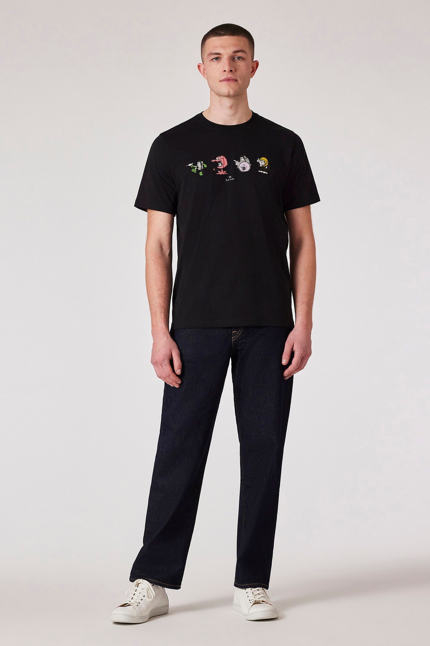 MENS REG FIT TSHIRT 4 MONKIES BLACK 3