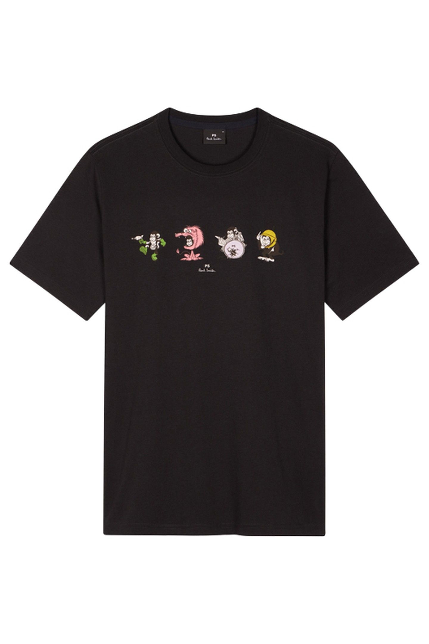 MENS REG FIT TSHIRT 4 MONKIES BLACK 4