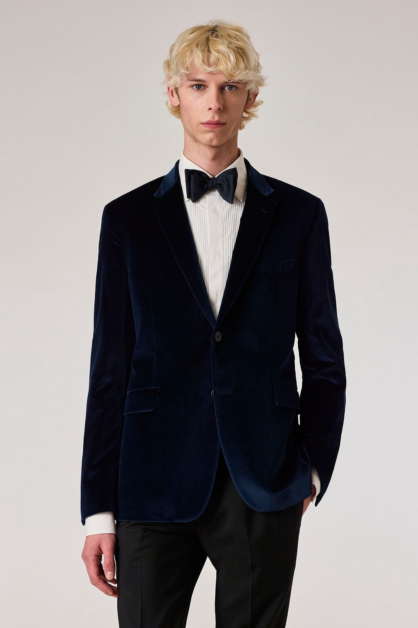 MENS SLIM FIT 2 BTN JACKET INKY BLUE 3