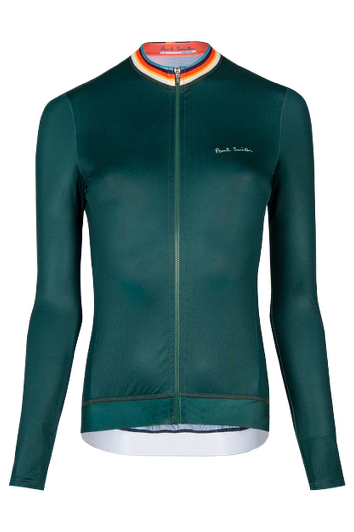 WOMENS CYCLE JERSEY L/S ARTIST STRIPE VERY DARK GREEN 4